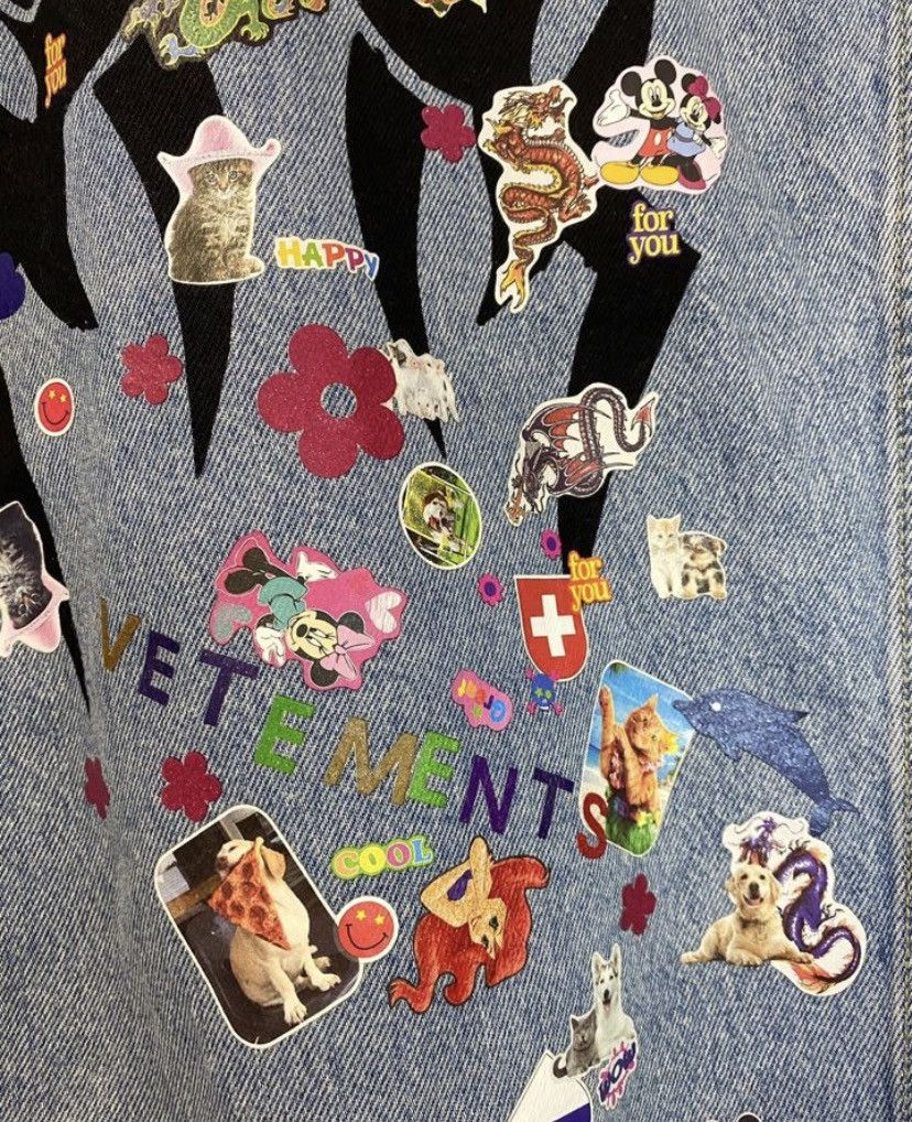 Vetements Tribal Sticker Lil Uzi Vert Denim Jacket Size US S / EU 44-46 / 1 - 6 Thumbnail