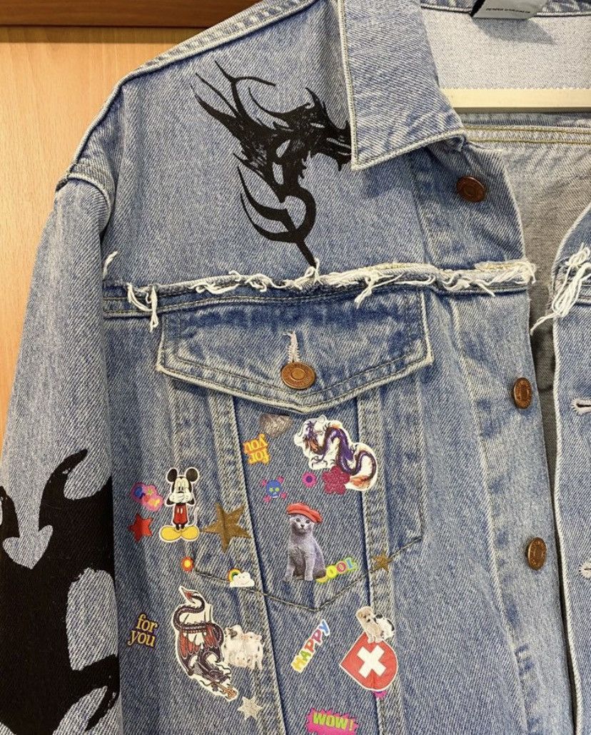Vetements Tribal Sticker Lil Uzi Vert Denim Jacket Size US S / EU 44-46 / 1 - 7 Thumbnail