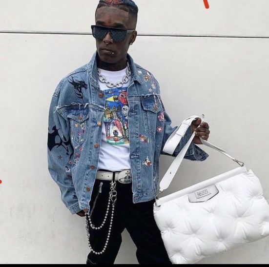 Vetements Tribal Sticker Lil Uzi Vert Denim Jacket | Grailed