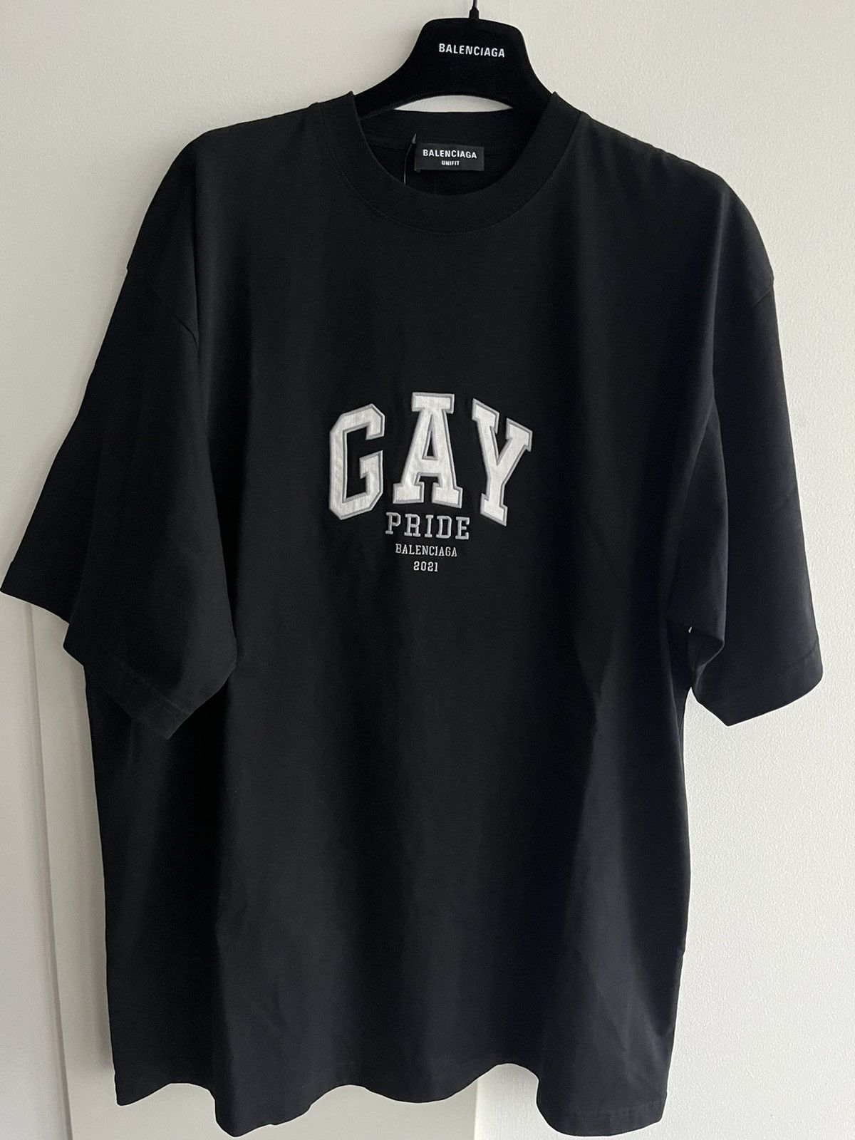 Limited Edition Brand New Balenciaga Logo Gay Tee T-shirt