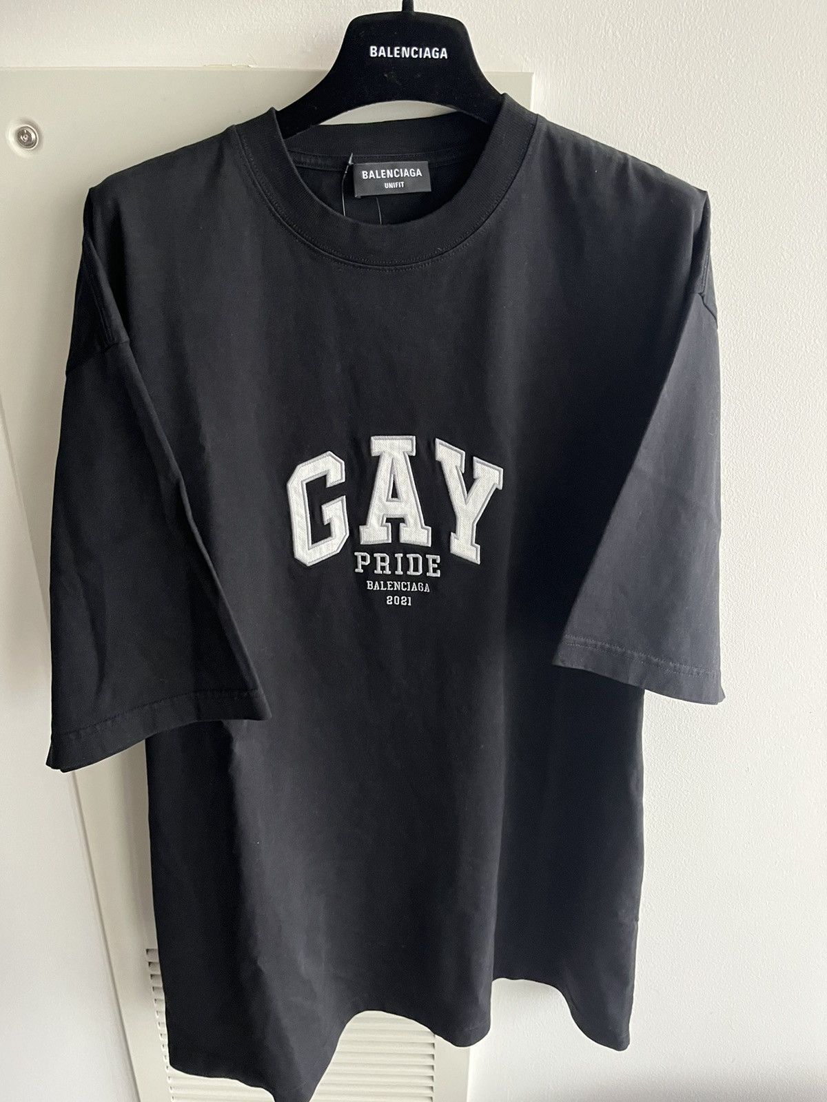 Limited Edition Brand New Balenciaga Logo Gay Tee T-shirt