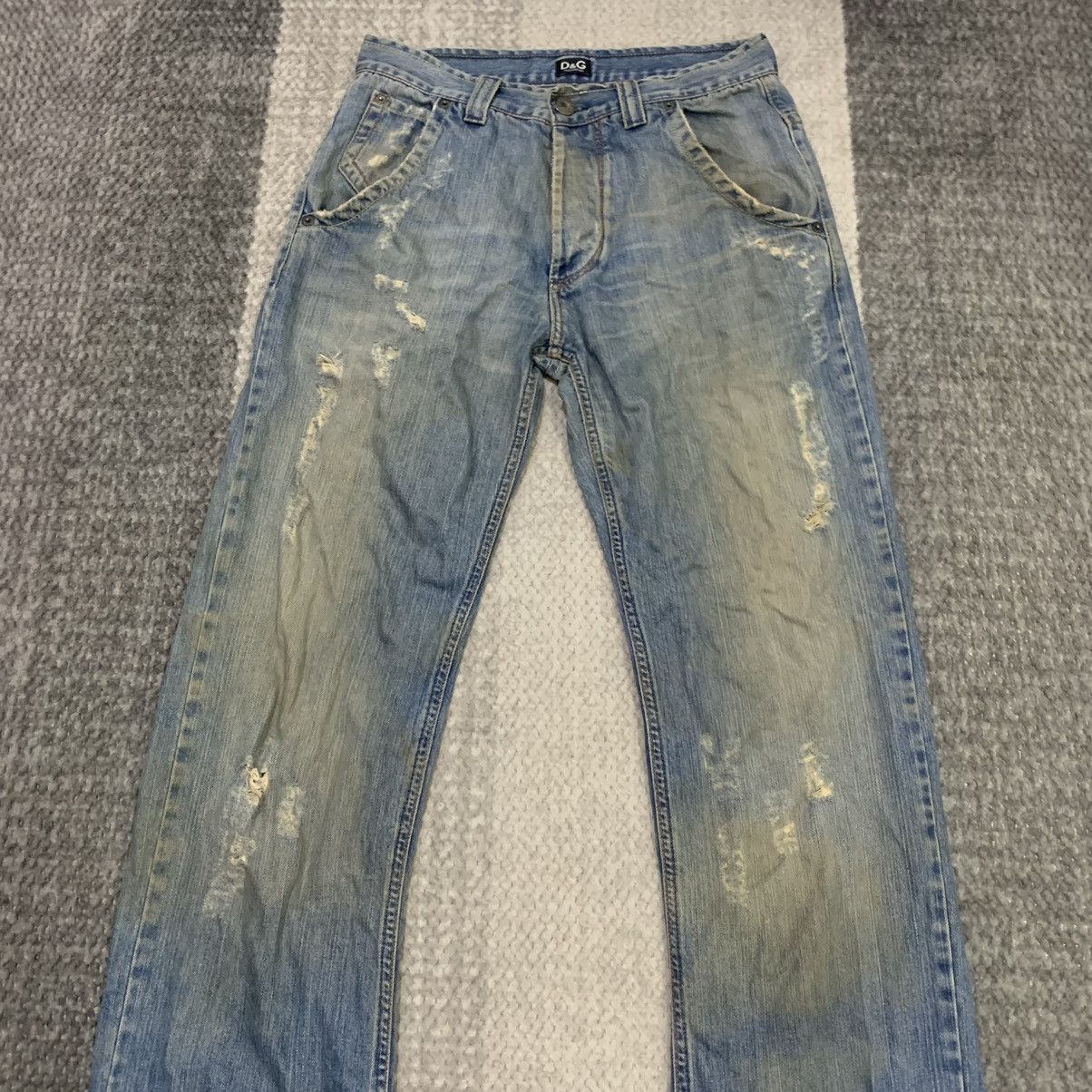 Dolce & Gabbana DOLCE&GABBANA Vtg Spellout Big Logo Disstressed Denim Jeans Size US 30 / EU 46 - 4 Thumbnail