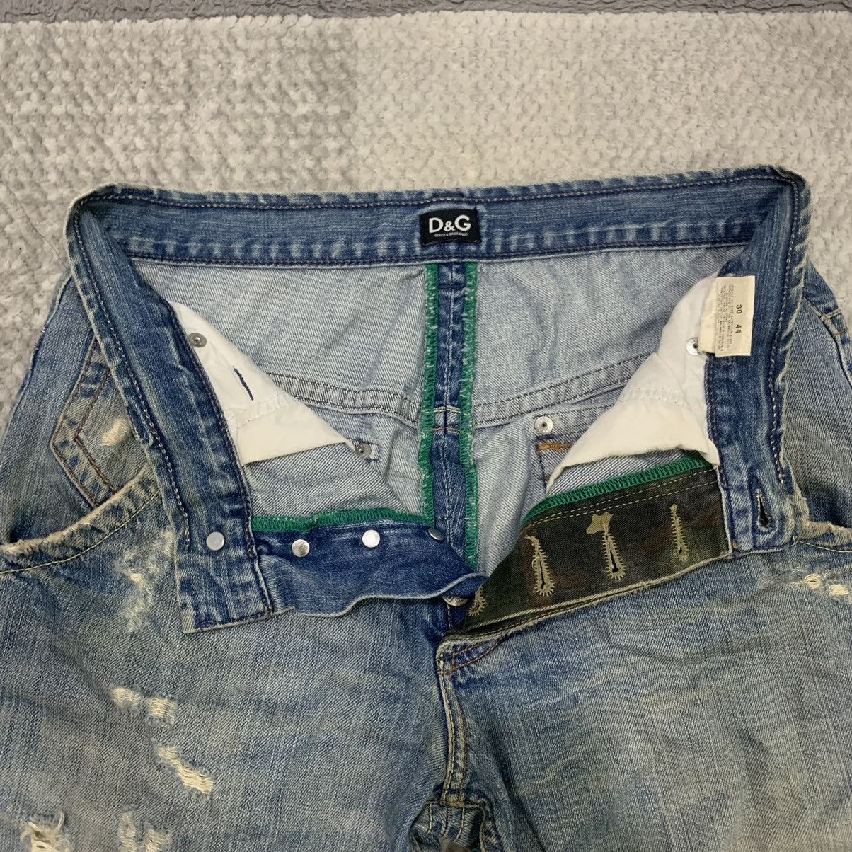 Dolce & Gabbana DOLCE&GABBANA Vtg Spellout Big Logo Disstressed Denim Jeans Size US 30 / EU 46 - 15 Thumbnail