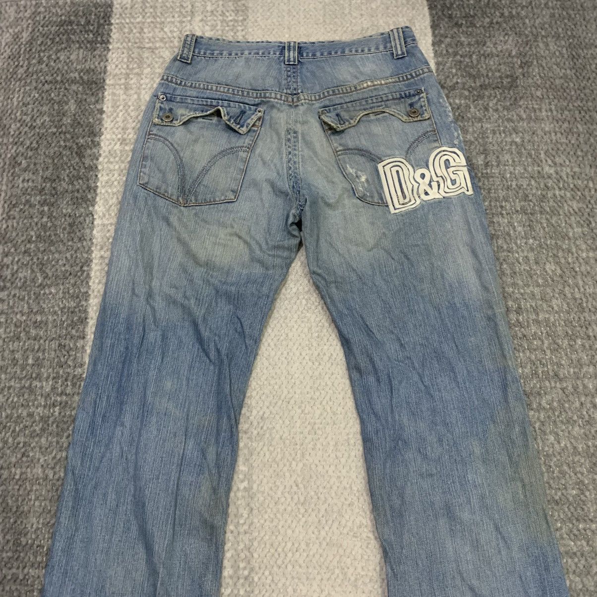 Dolce & Gabbana DOLCE&GABBANA Vtg Spellout Big Logo Disstressed Denim Jeans Size US 30 / EU 46 - 18 Thumbnail
