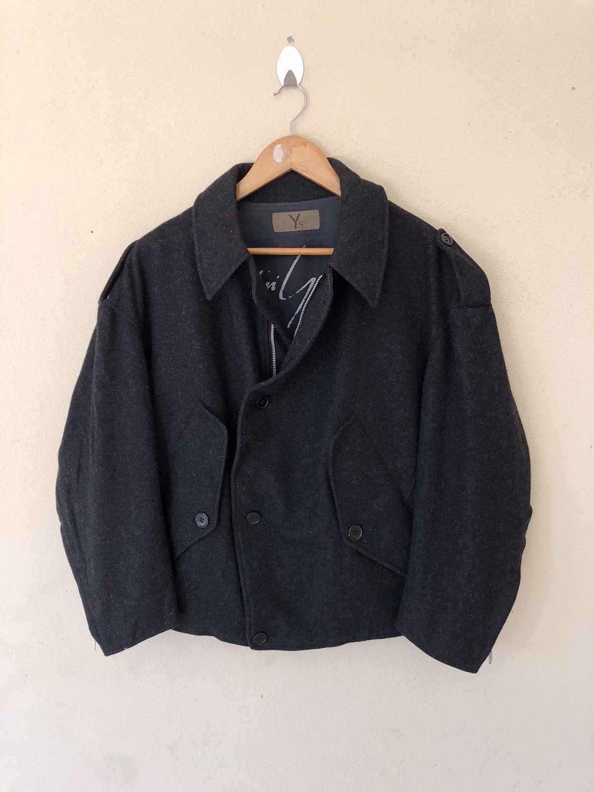 Y's × Y's for Men × Yohji Yamamoto 🔥ARCHIVES🔥RARE YYPH YOHJI YAMAMOTO WOOL BOMBER JACKET Size US L / EU 52-54 / 3 - 9 Thumbnail