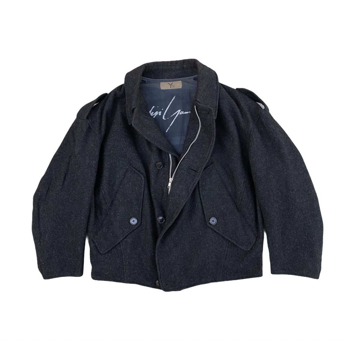 Y's × Y's for Men × Yohji Yamamoto 🔥ARCHIVES🔥RARE YYPH YOHJI YAMAMOTO WOOL BOMBER JACKET Size US L / EU 52-54 / 3 - 1 Thumbnail