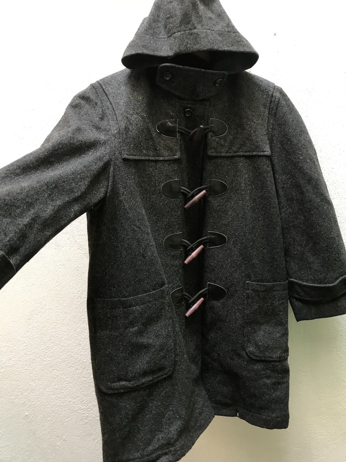 Johnbull Vintage John Bull Wool Long Coat Leather Part Made In Japan Size US L / EU 52-54 / 3 - 6 Thumbnail