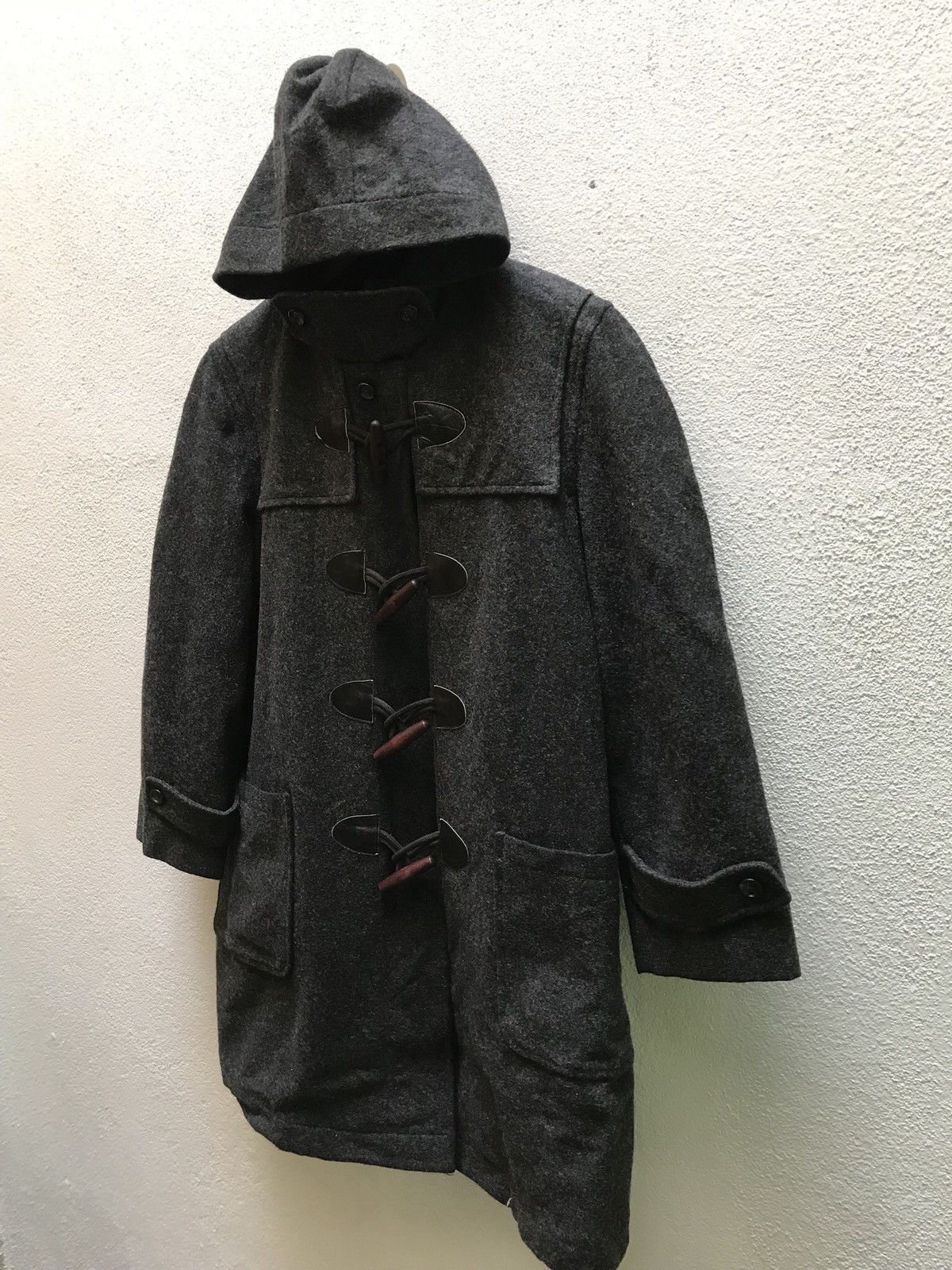 Johnbull Vintage John Bull Wool Long Coat Leather Part Made In Japan Size US L / EU 52-54 / 3 - 2 Thumbnail