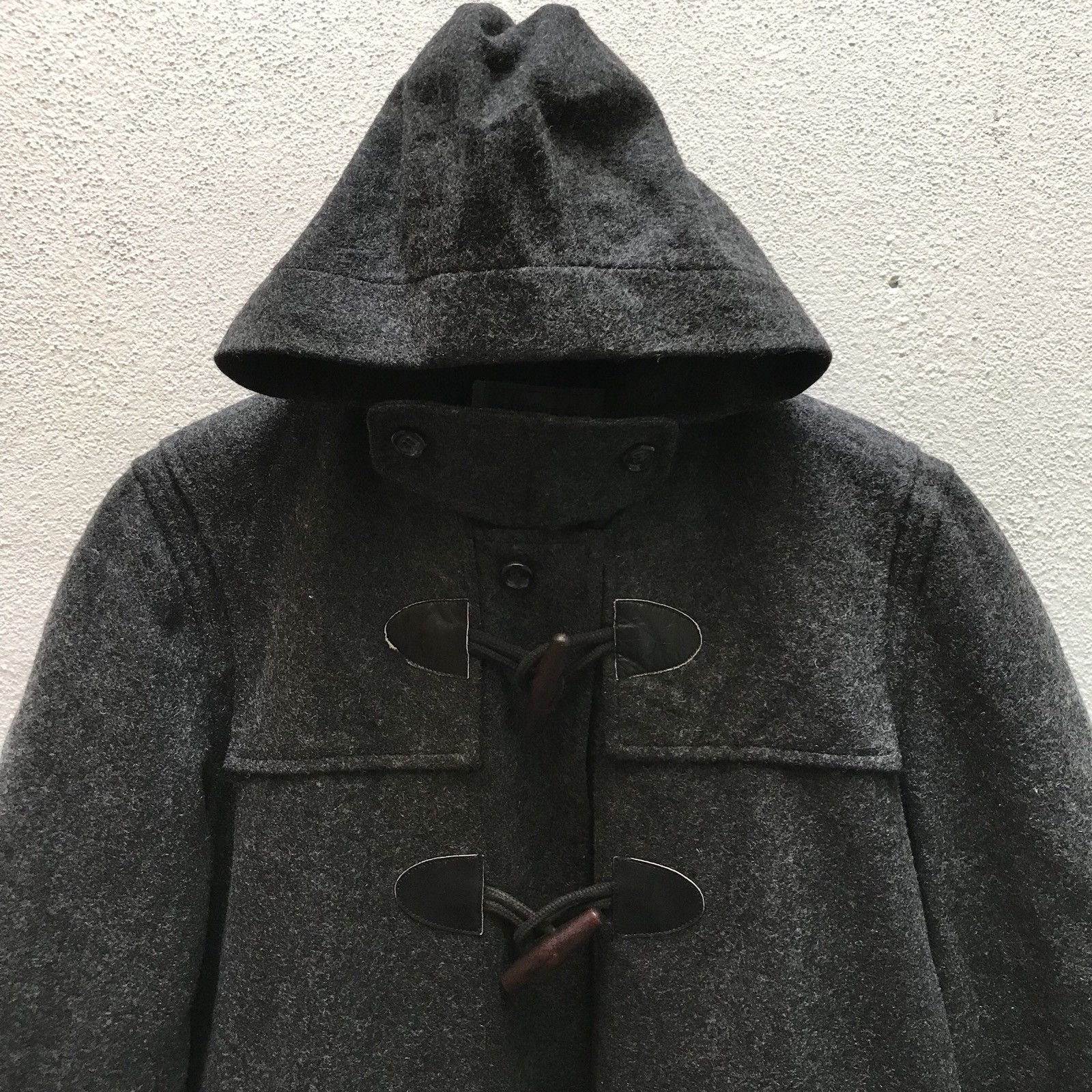 Johnbull Vintage John Bull Wool Long Coat Leather Part Made In Japan Size US L / EU 52-54 / 3 - 4 Thumbnail