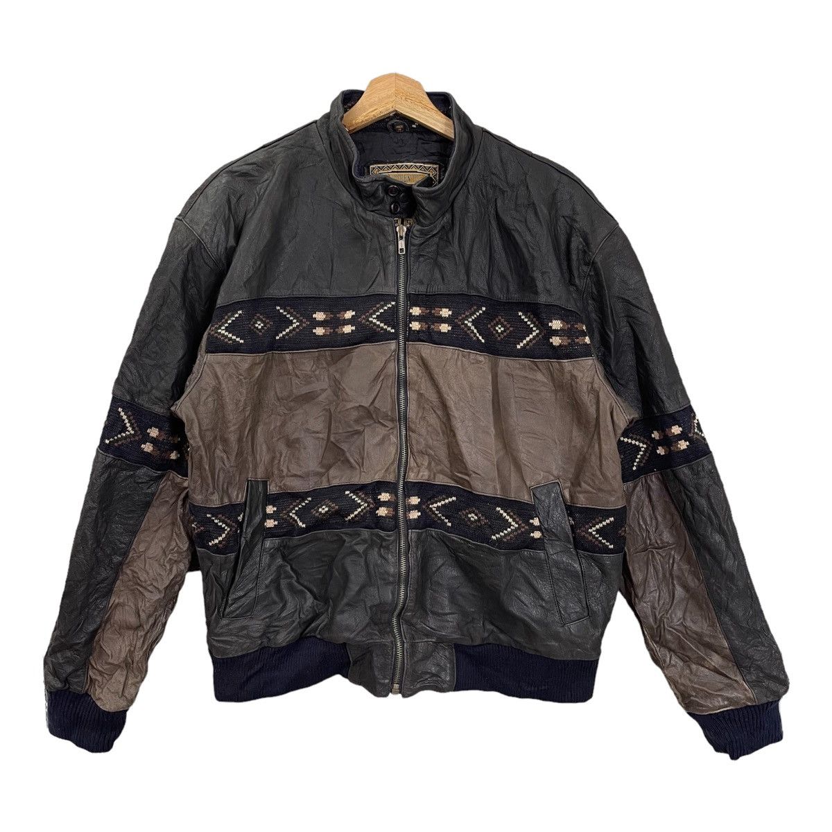 Adler Japanese Brand Vintage Vintage 90 s Adler Leather Zipper Motorcycle Jacket Size M Grailed