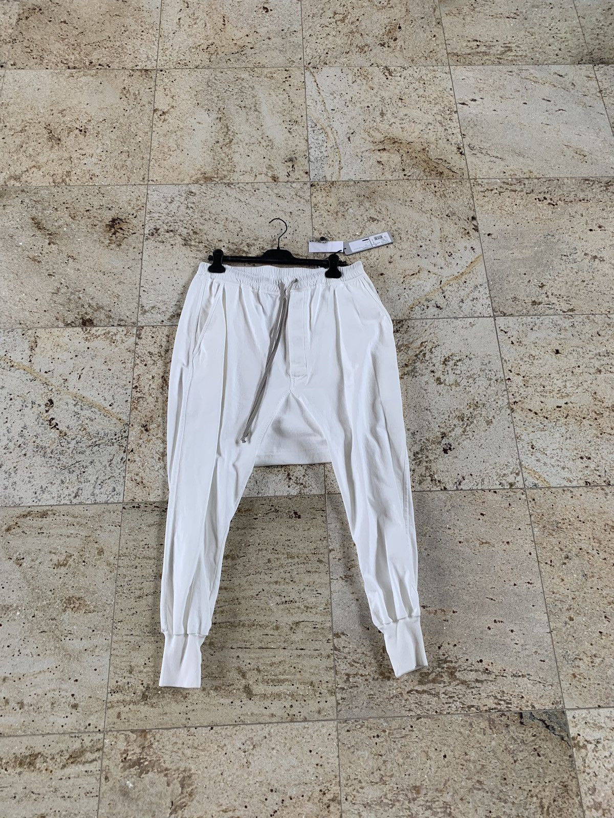 image of Rick Owens Drkshdw Ss18 Drawstring Milk Prisoner Jogger Pants, Men's (Size 36)