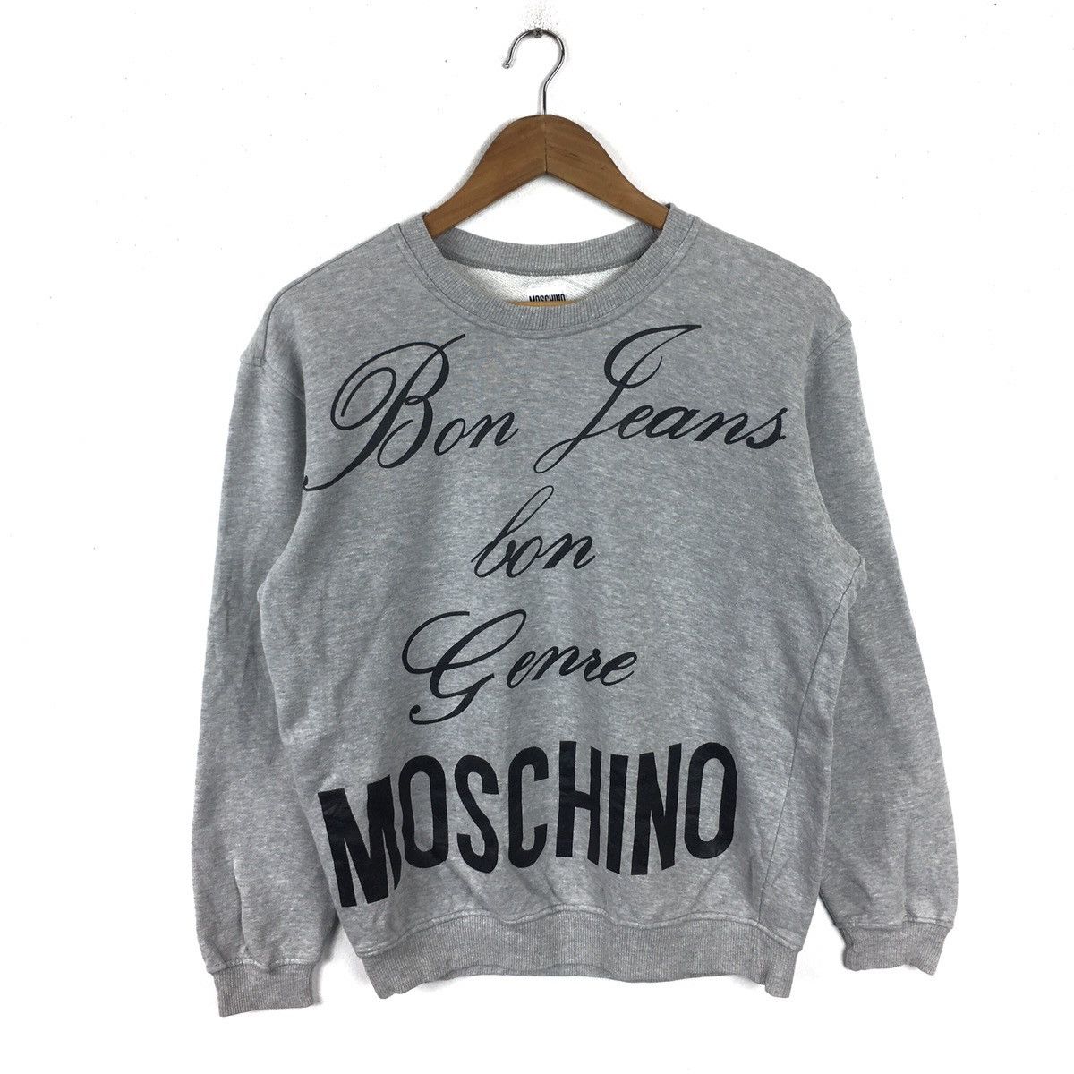 Moschino × Vintage VINTAGE MOSCHINO JEANS BIG LOGO SWEATSHIRT PULLOVER Size US S / EU 44-46 / 1 - 1 Thumbnail