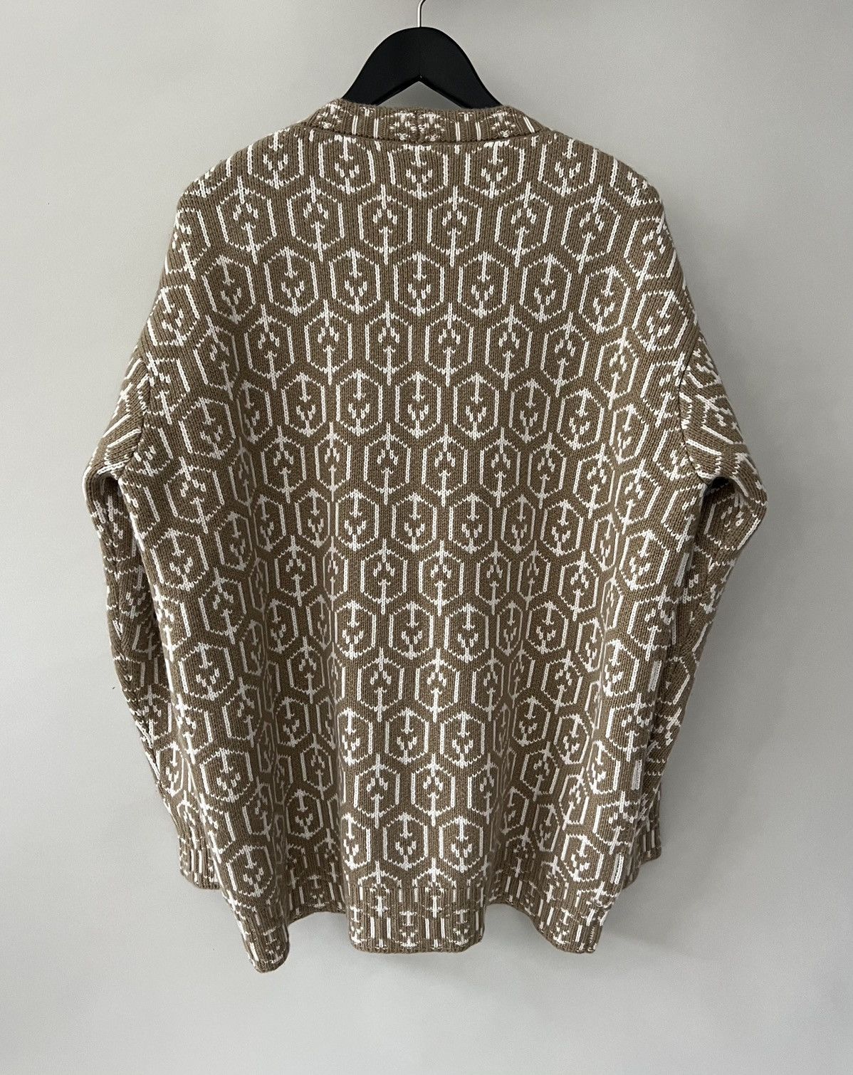Prada 4.2k Prada Oversized Geometric Jacquard Cashmere Cardigan Size US L / EU 52-54 / 3 - 2 Thumbnail