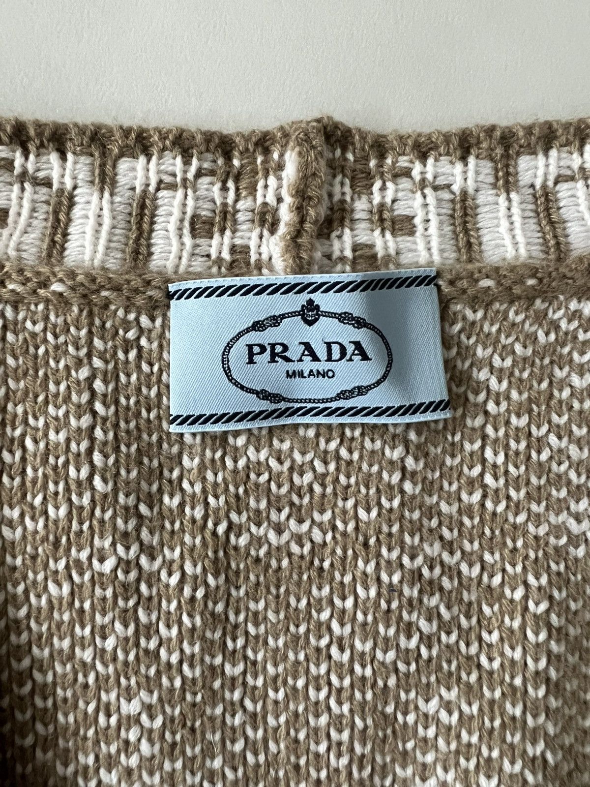 Prada 4.2k Prada Oversized Geometric Jacquard Cashmere Cardigan Size US L / EU 52-54 / 3 - 3 Thumbnail