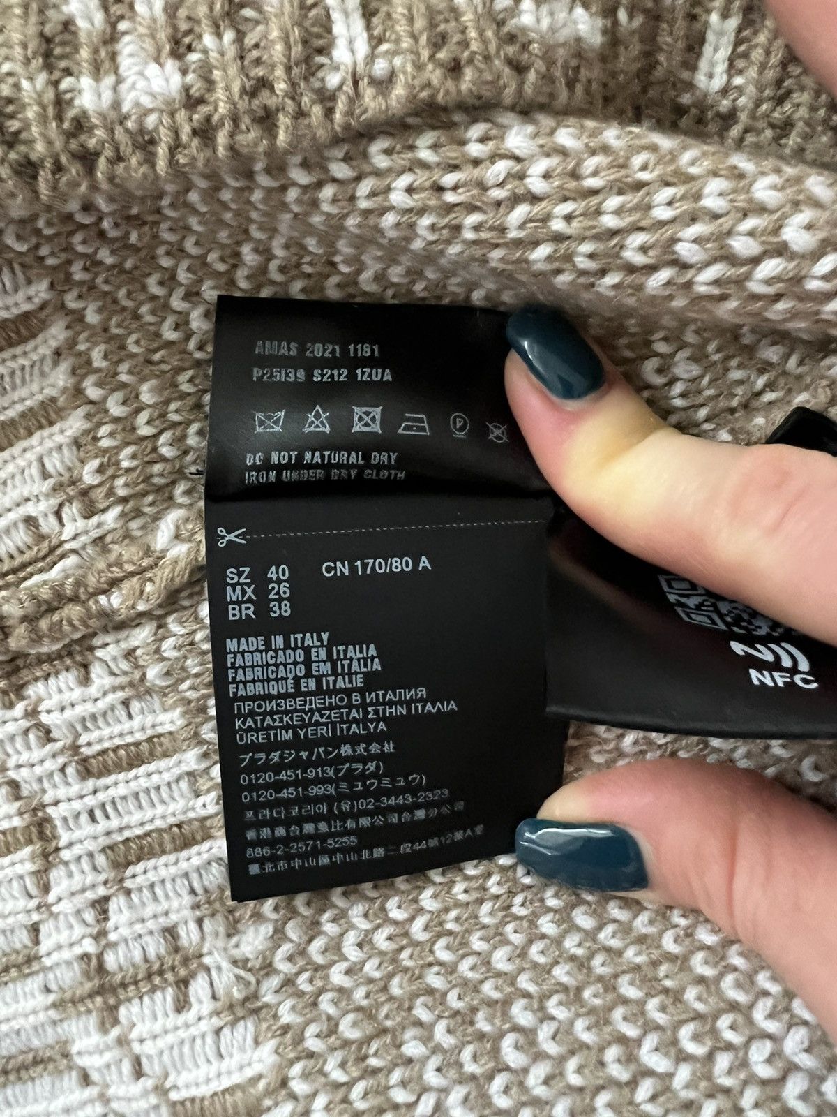 Prada 4.2k Prada Oversized Geometric Jacquard Cashmere Cardigan Size US L / EU 52-54 / 3 - 6 Thumbnail