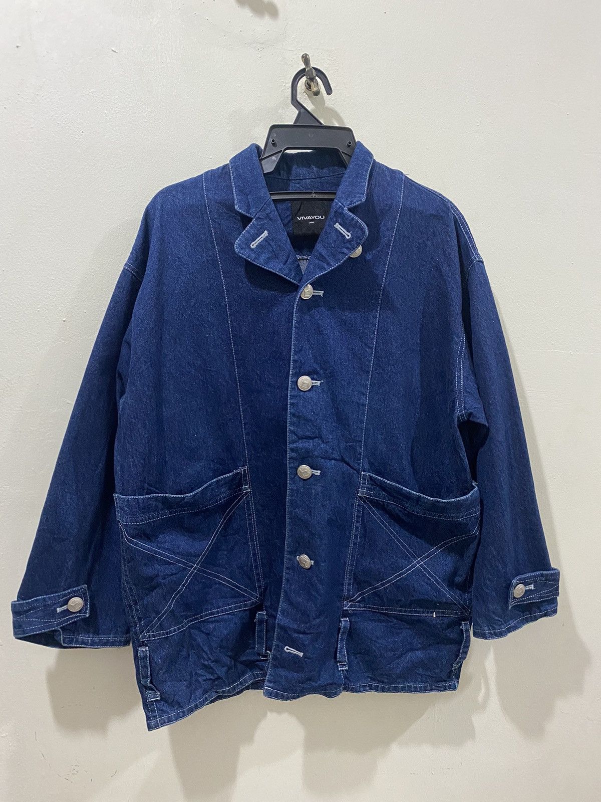 Japanese Brand VIVAYOU Japan Utility Denim Jacket Size US L / EU 52-54 / 3 - 2 Thumbnail