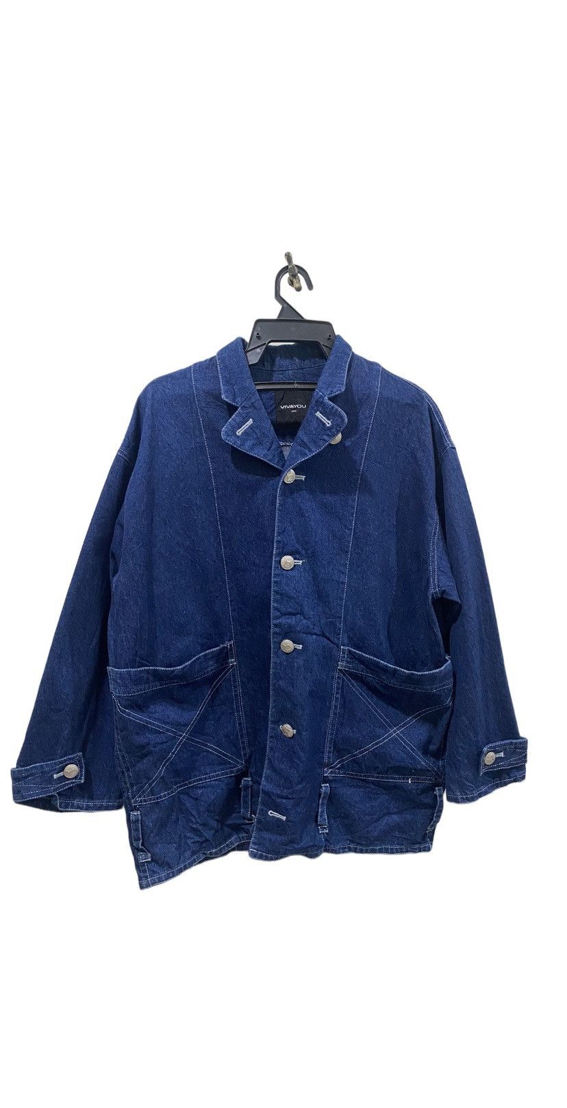 Japanese Brand VIVAYOU Japan Utility Denim Jacket Size US L / EU 52-54 / 3 - 1 Thumbnail