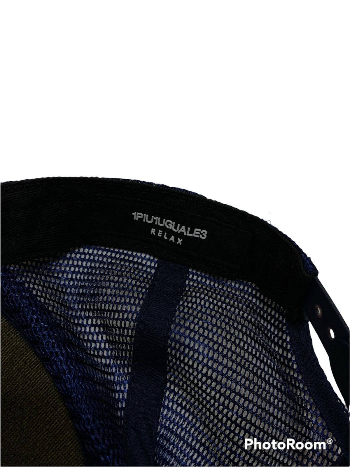 1PIU1UGUALE3 DENIM DESTROYED TRUCKER CAP HAT