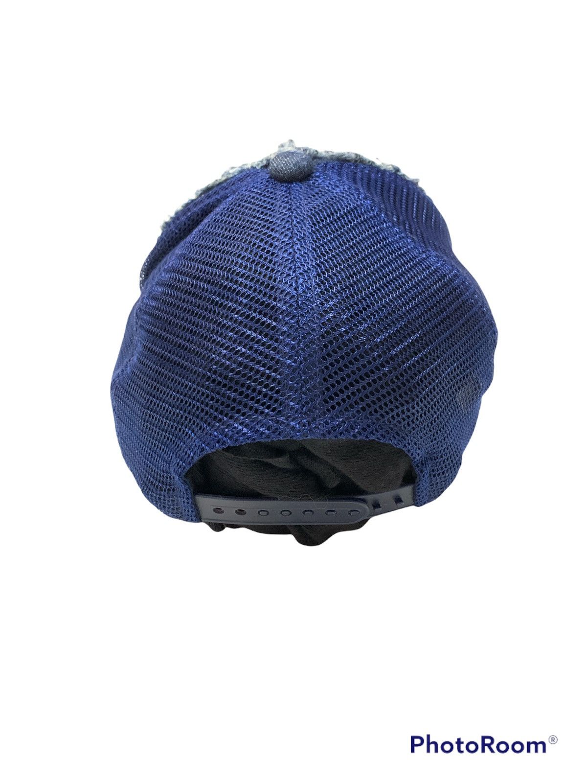 1PIU1UGUALE3 DENIM DESTROYED TRUCKER CAP HAT