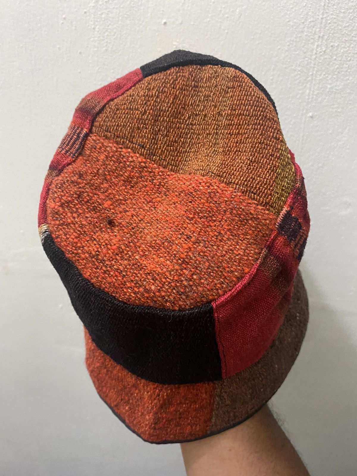 Japanese Brand VTG Woolen Hippie Pattern Bucket Hat Size ONE SIZE - 4 Thumbnail