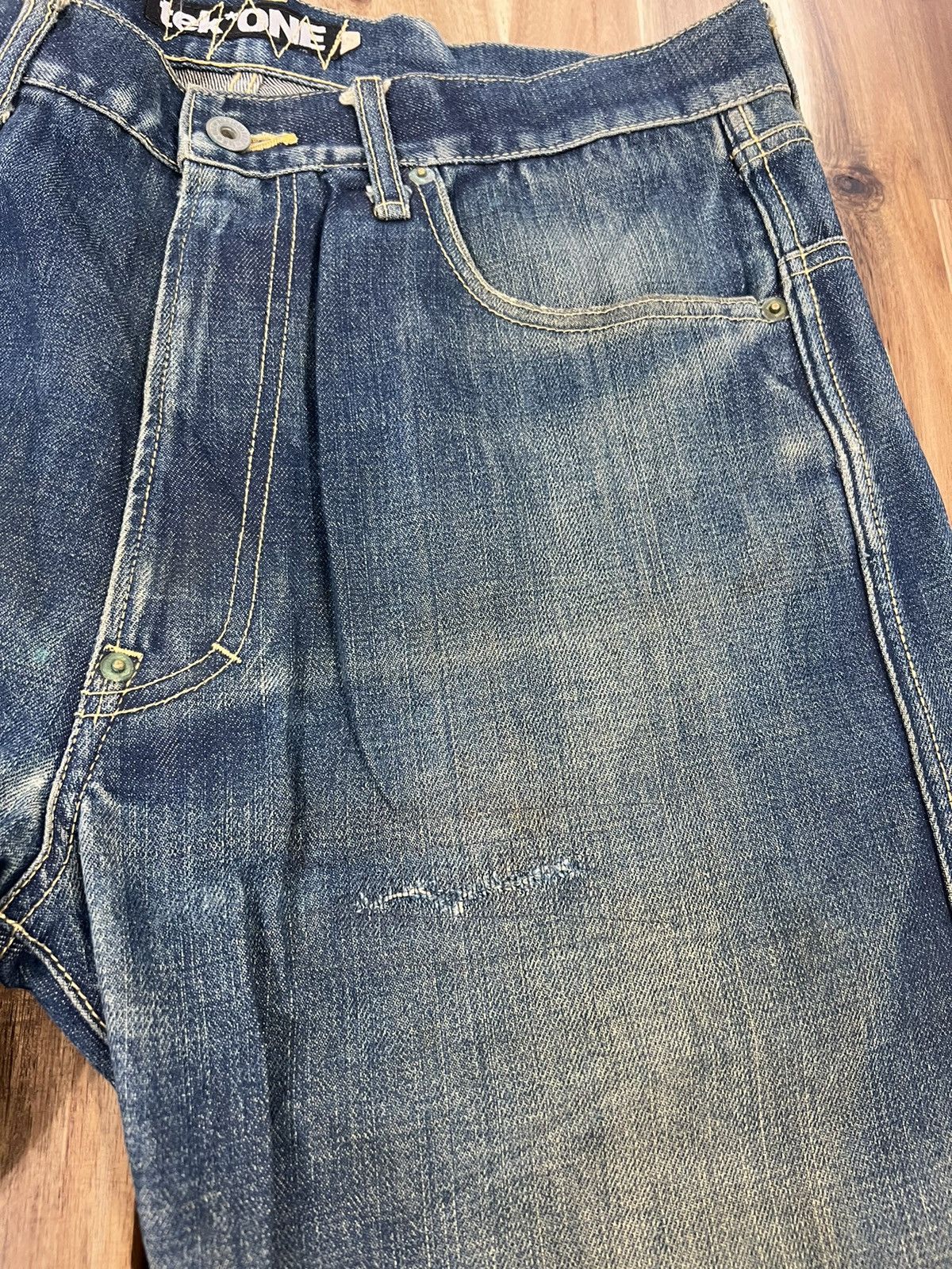 Japanese Brand Tek One Agrigulture Japanese Brand Denim Jeans Size US 35 - 7 Thumbnail