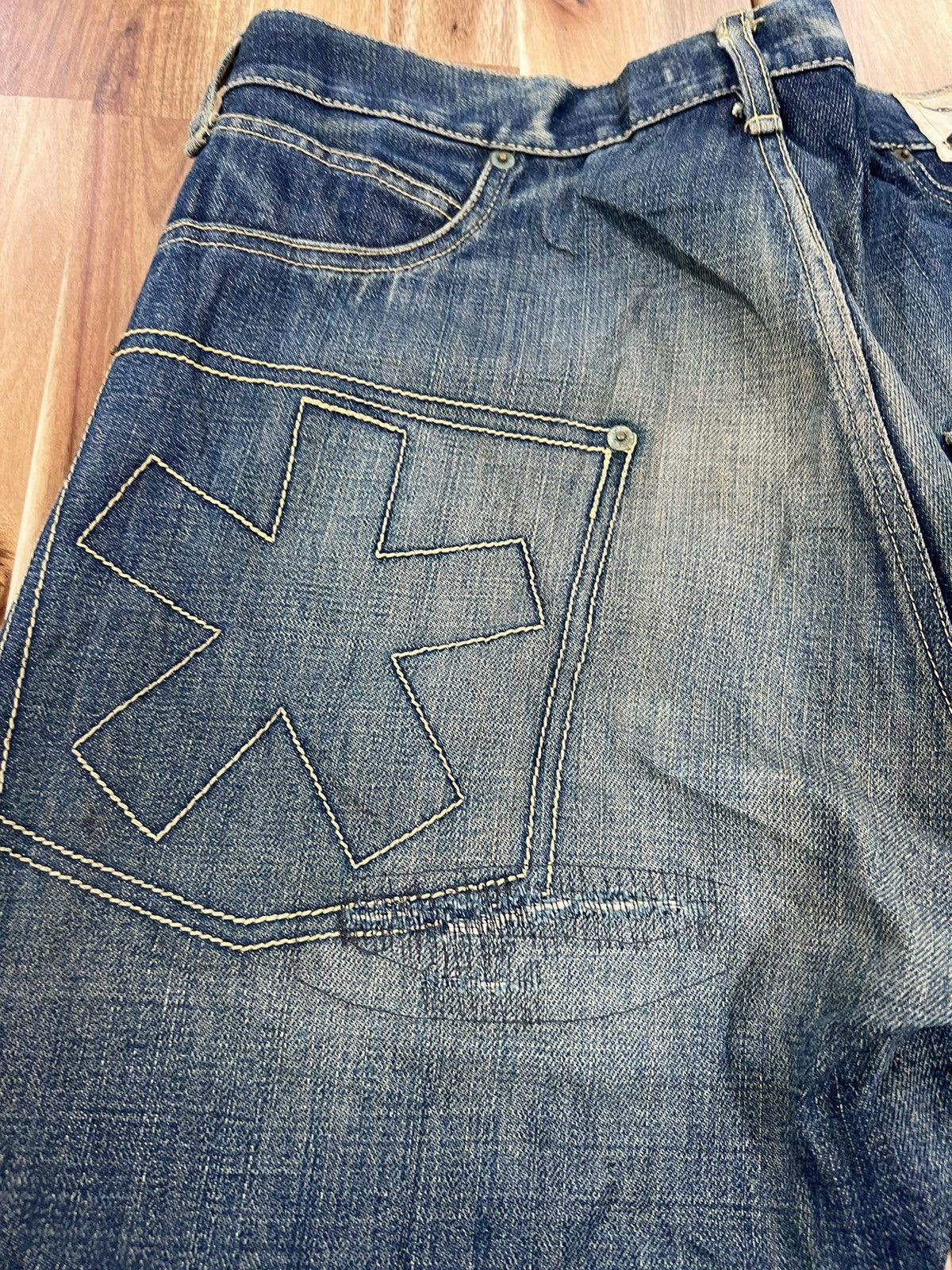 Japanese Brand Tek One Agrigulture Japanese Brand Denim Jeans Size US 35 - 14 Thumbnail