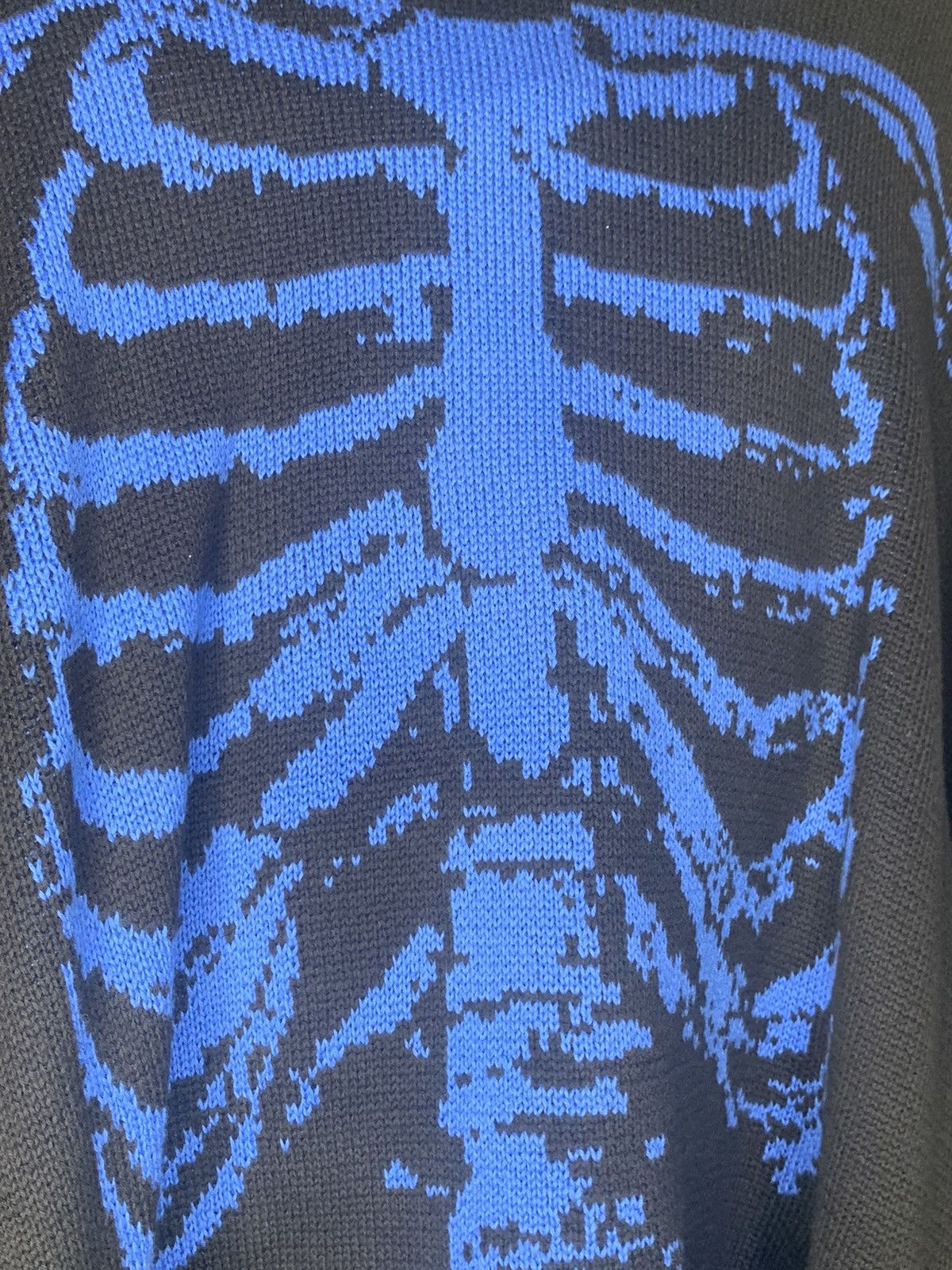 Bones Black and Blue Skeletal Knit Hoodie Size US L / EU 52-54 / 3 - 2 Thumbnail