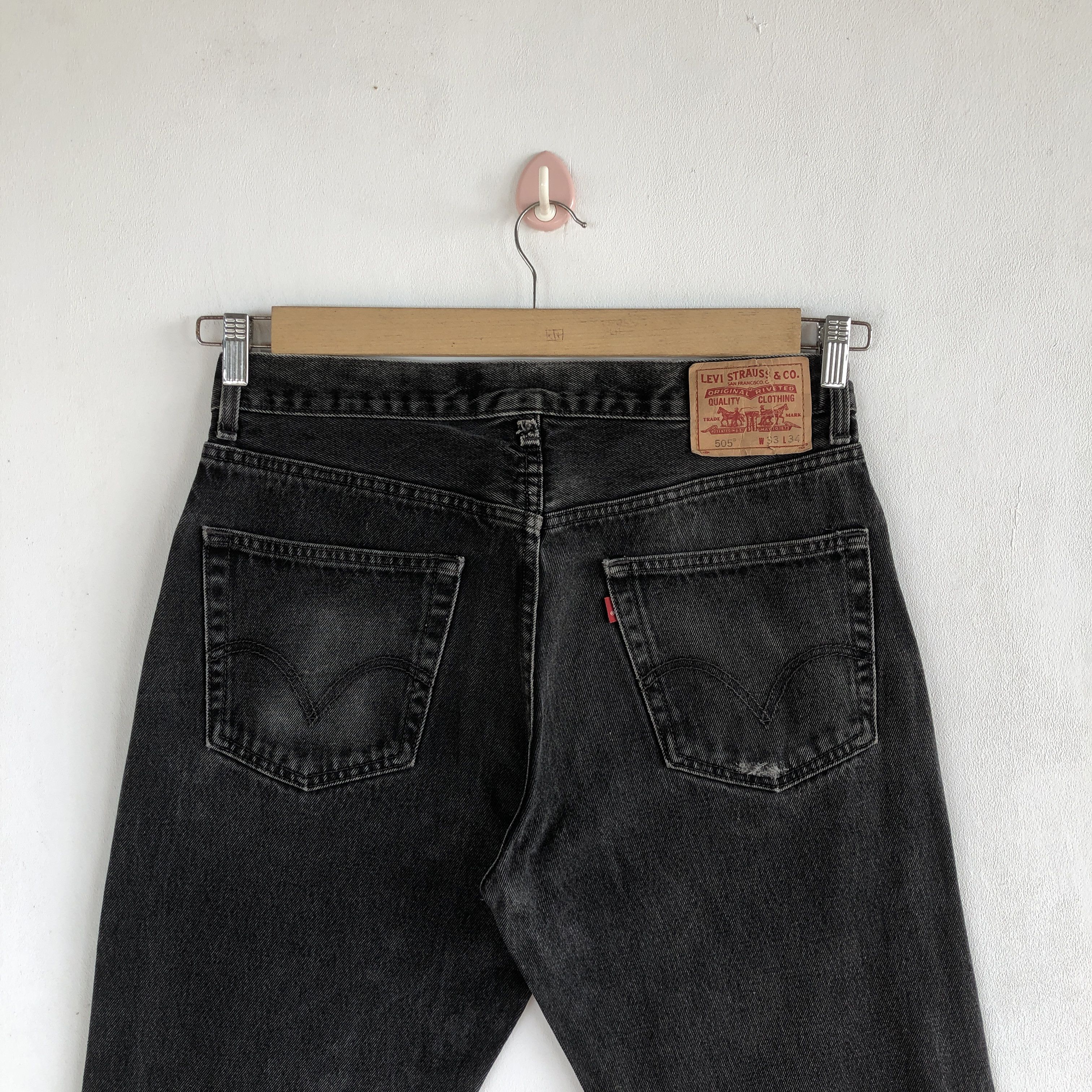 Levi's Vintage Levis Jeans Faded Black Levi's 505 Distressed Denim Size US 30 / EU 46 - 4 Thumbnail