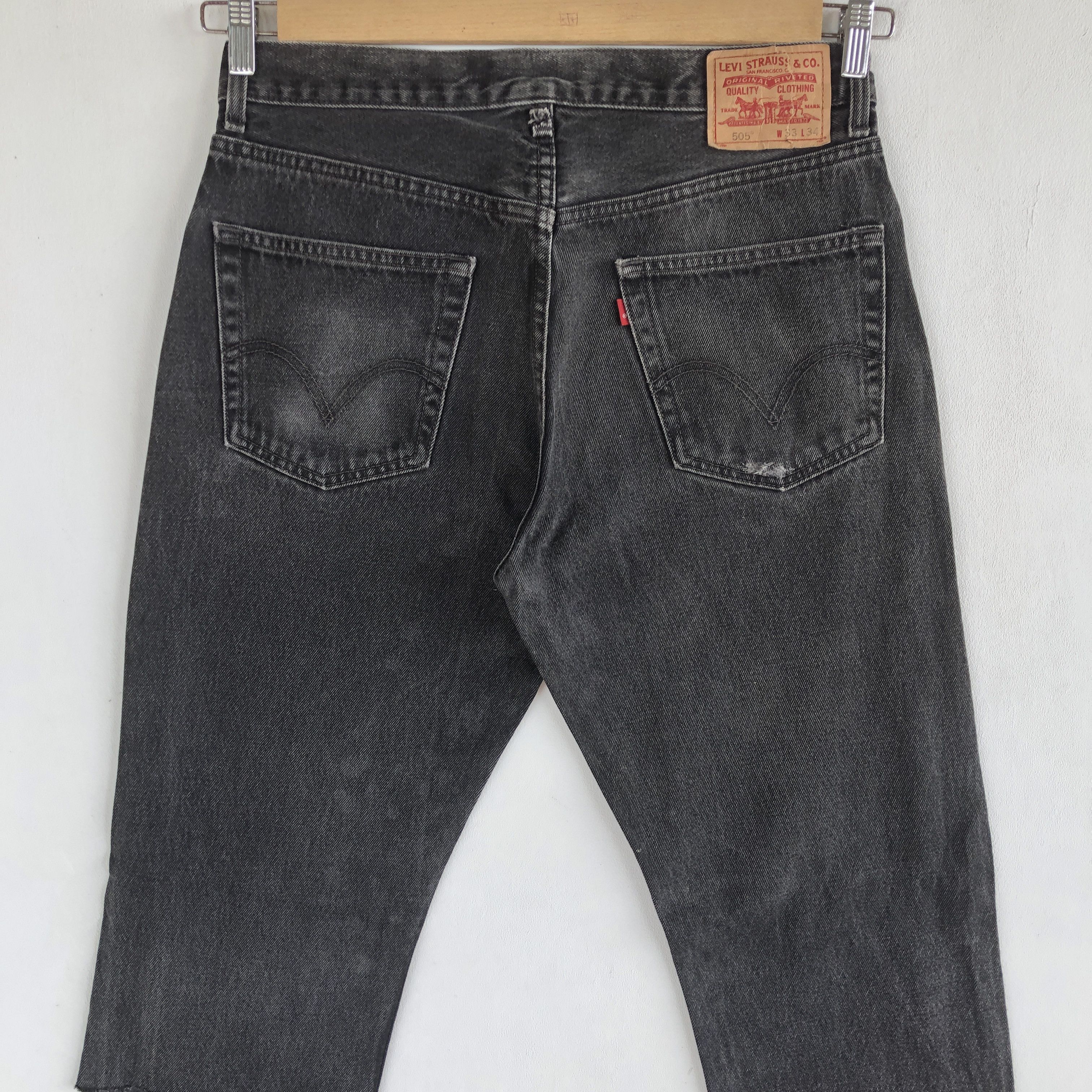 Levi's Vintage Levis Jeans Faded Black Levi's 505 Distressed Denim Size US 30 / EU 46 - 6 Thumbnail