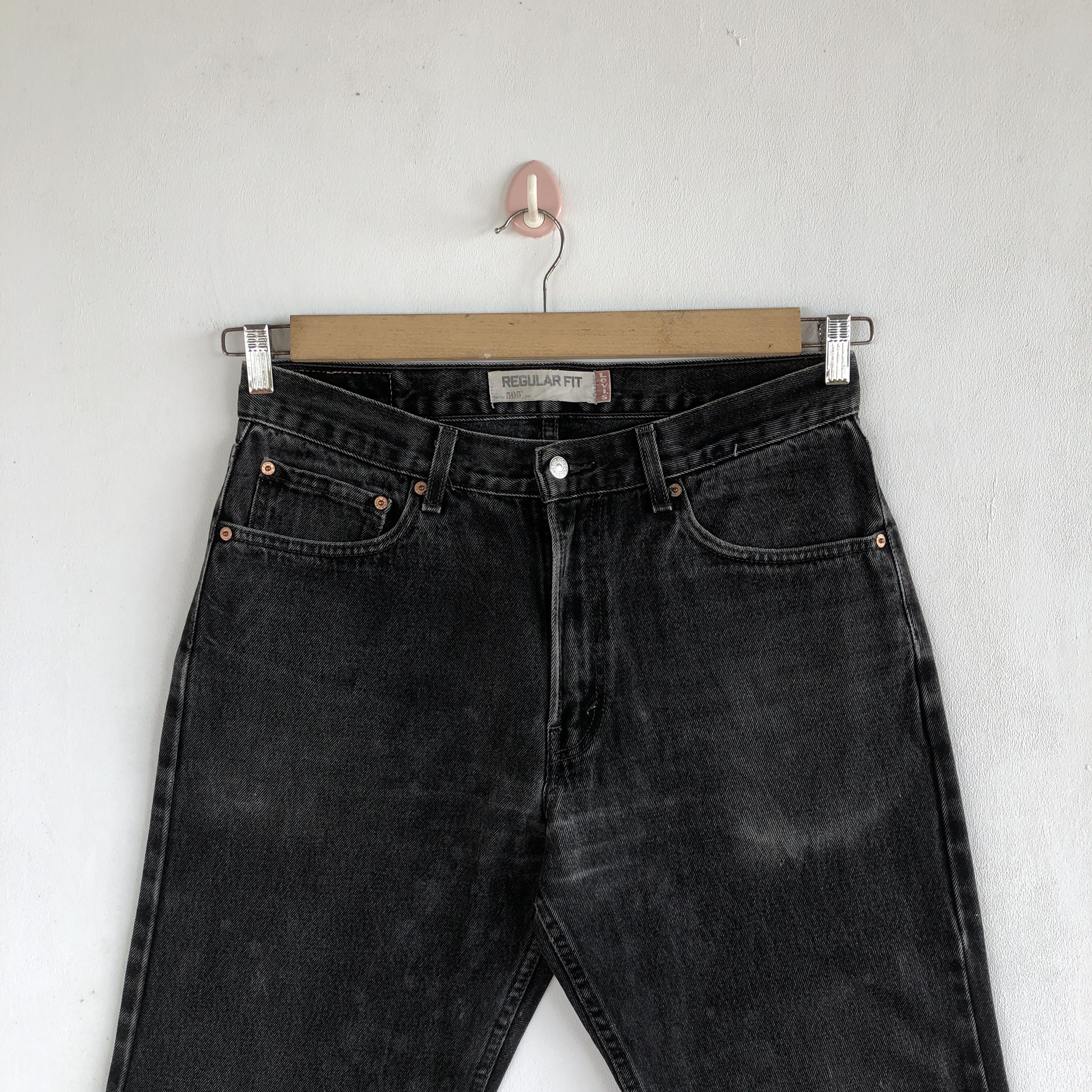 Levi's Vintage Levis Jeans Faded Black Levi's 505 Distressed Denim Size US 30 / EU 46 - 3 Thumbnail