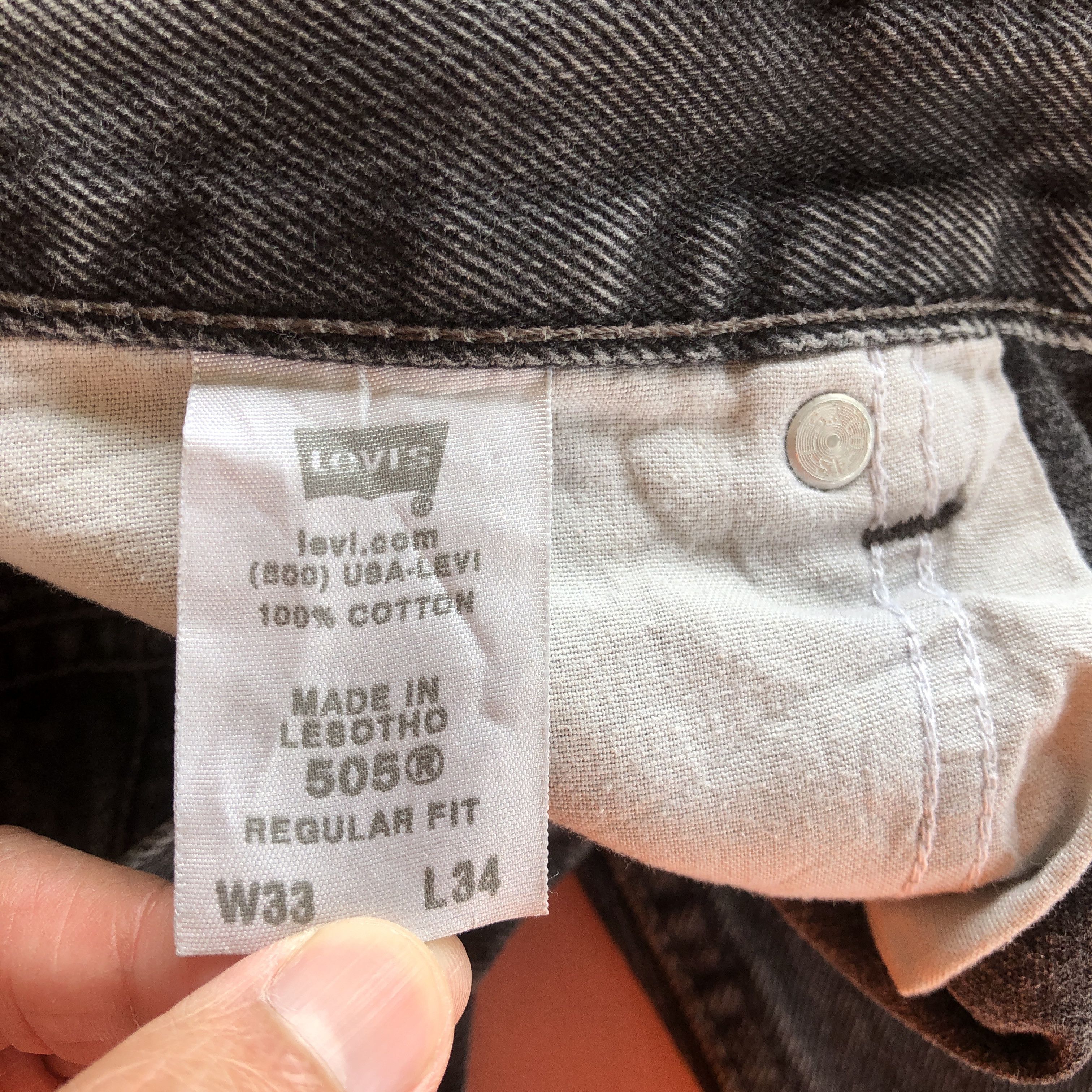 Levi's Vintage Levis Jeans Faded Black Levi's 505 Distressed Denim Size US 30 / EU 46 - 13 Thumbnail