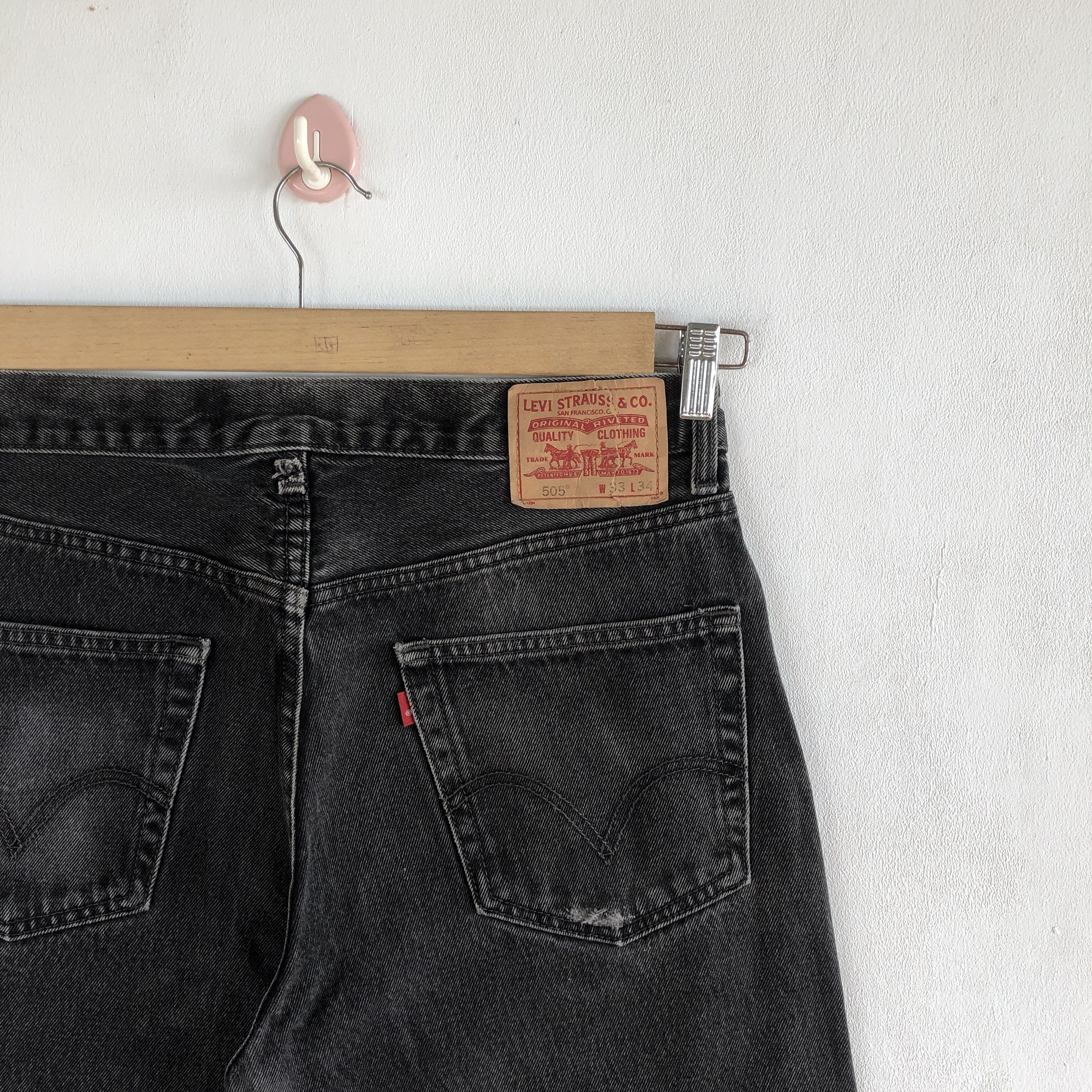 Levi's Vintage Levis Jeans Faded Black Levi's 505 Distressed Denim Size US 30 / EU 46 - 8 Thumbnail
