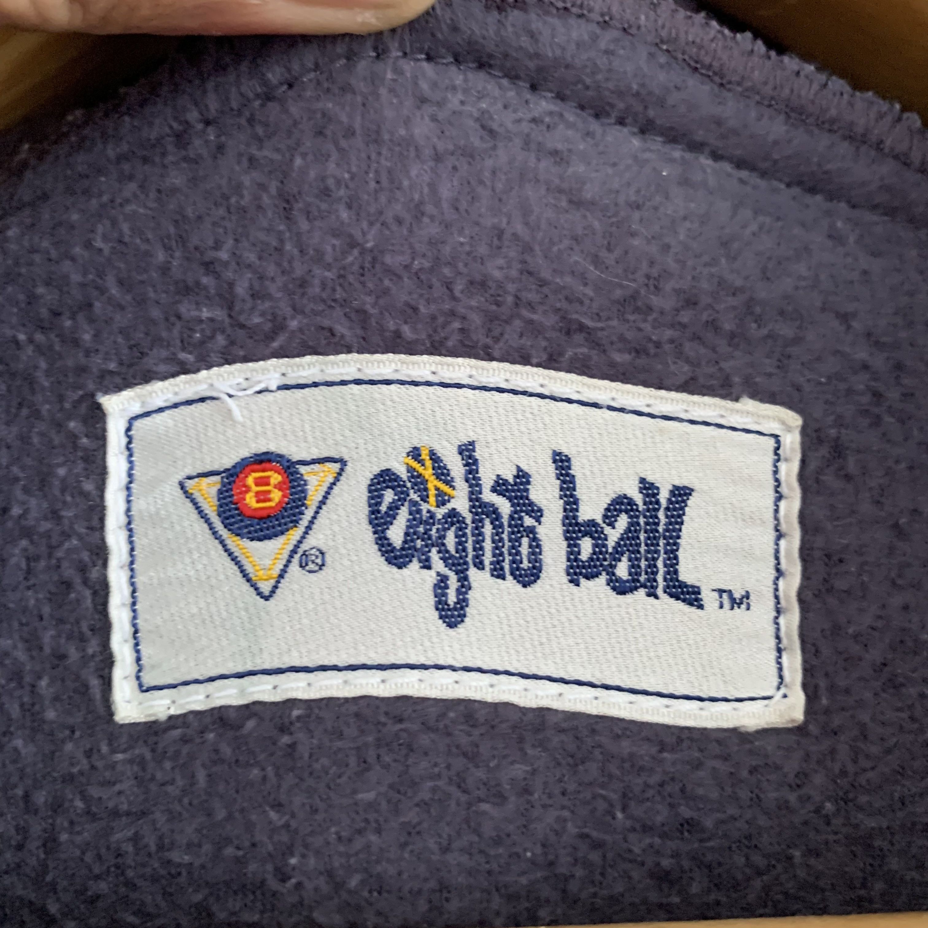 Vintage Vintage Eight Ball Fleece Pullover Hoodies #3307-118 Size US XXL / EU 58 / 5 - 9 Thumbnail