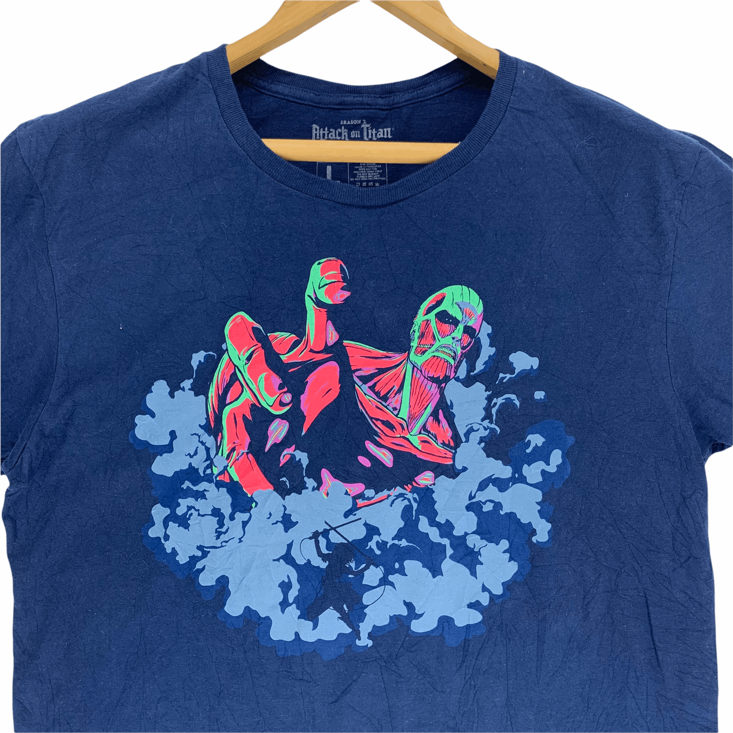 Vintage Attack on Titan Season 2 Tee #3323-67 Size US L / EU 52-54 / 3 - 2 Thumbnail