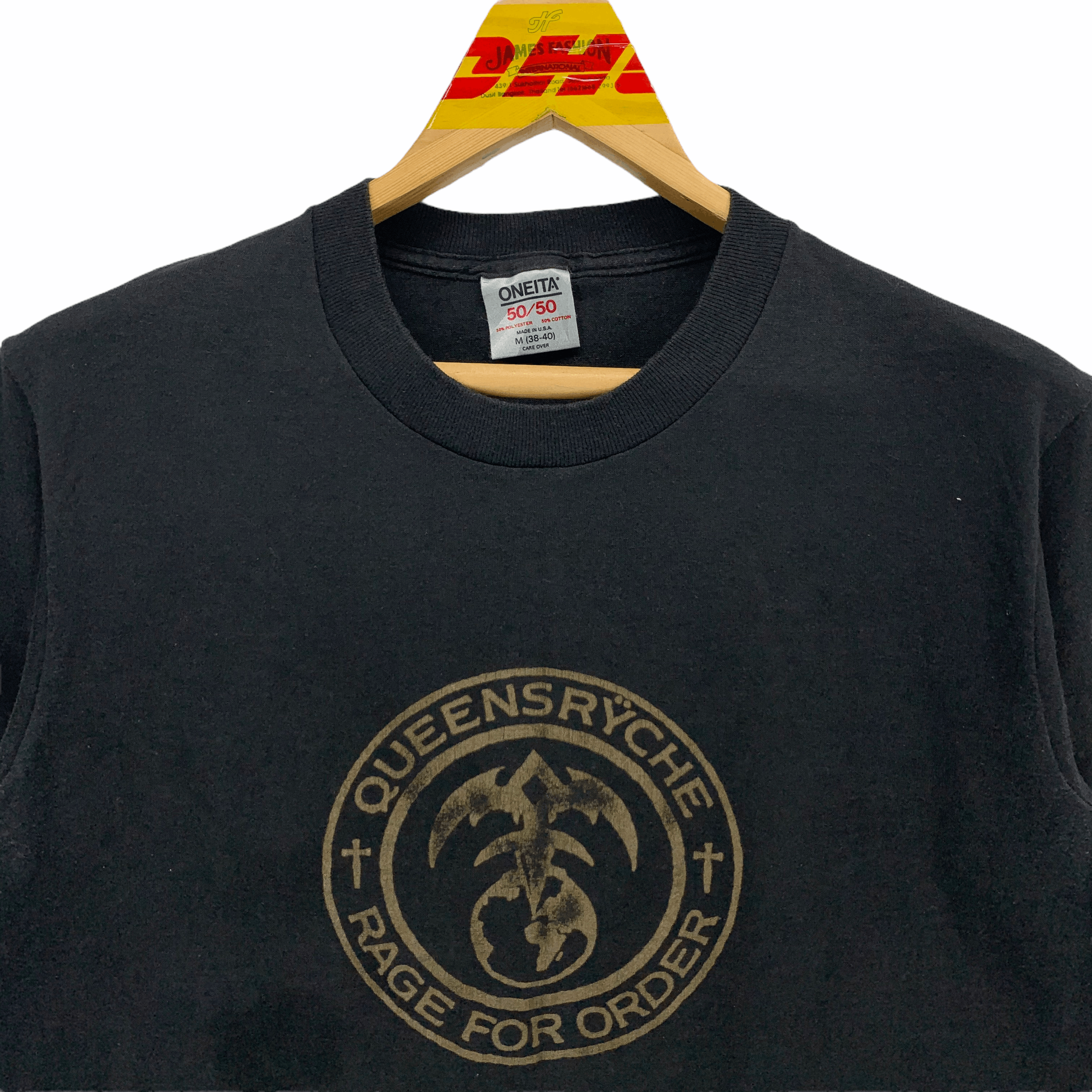 Band Tees Vintage Queensryche Rage For Order Big Logo Tee #3092-114 Size US M / EU 48-50 / 2 - 2 Thumbnail