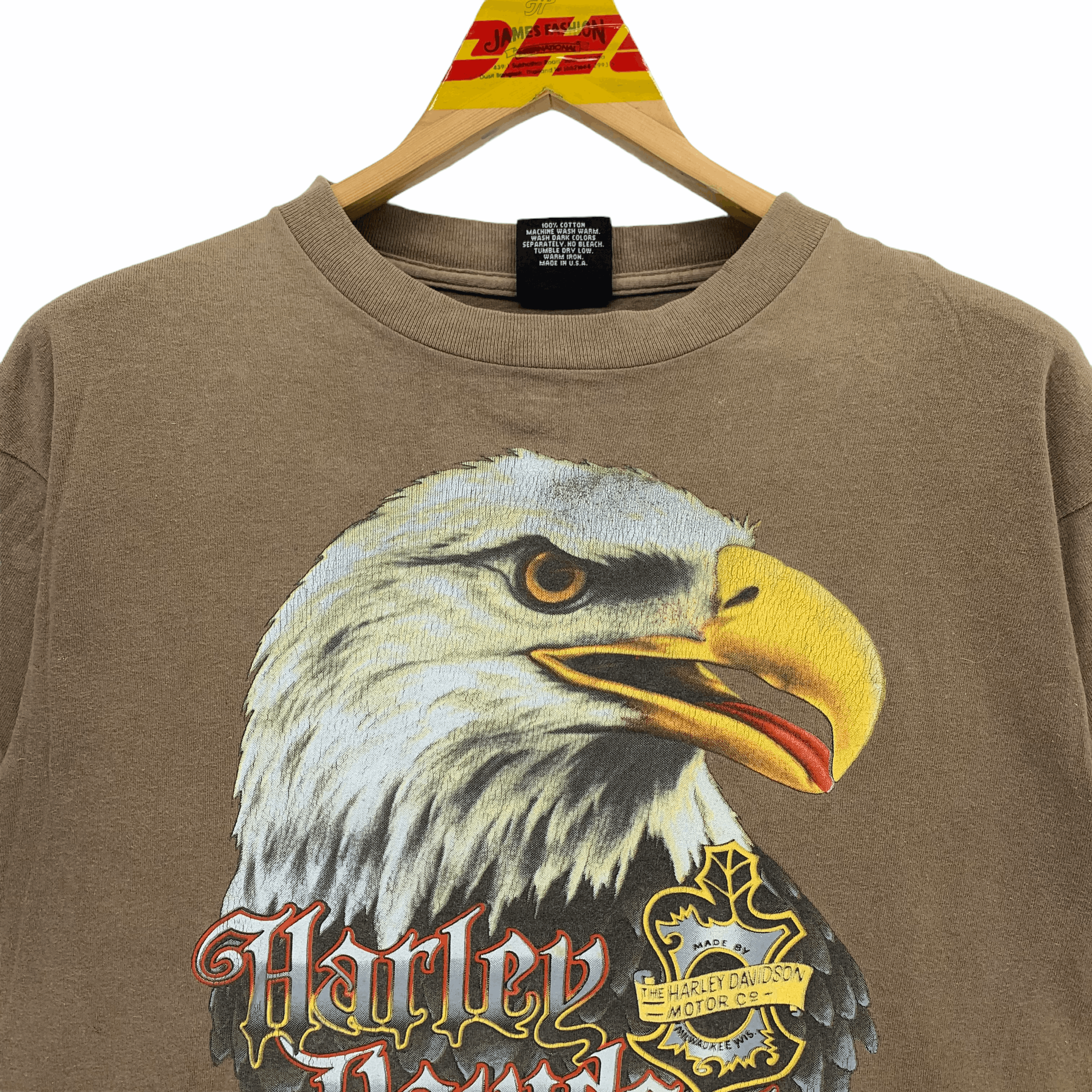 Harley Davidson Vintage Harley Davidson Eagle Big Logo Tee #3090-114 Size US L / EU 52-54 / 3 - 2 Thumbnail