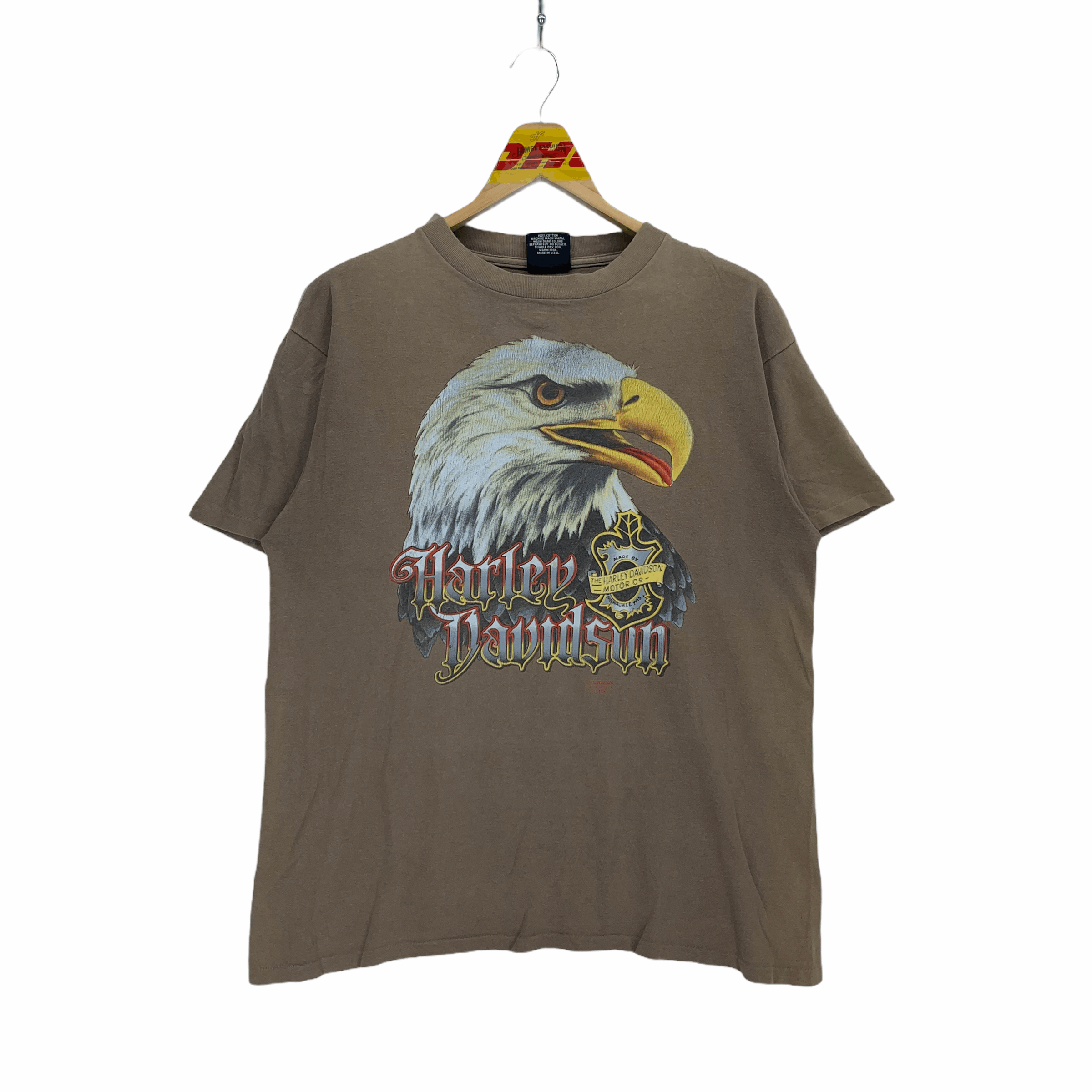 Harley Davidson Vintage Harley Davidson Eagle Big Logo Tee #3090-114 Size US L / EU 52-54 / 3 - 1 Thumbnail