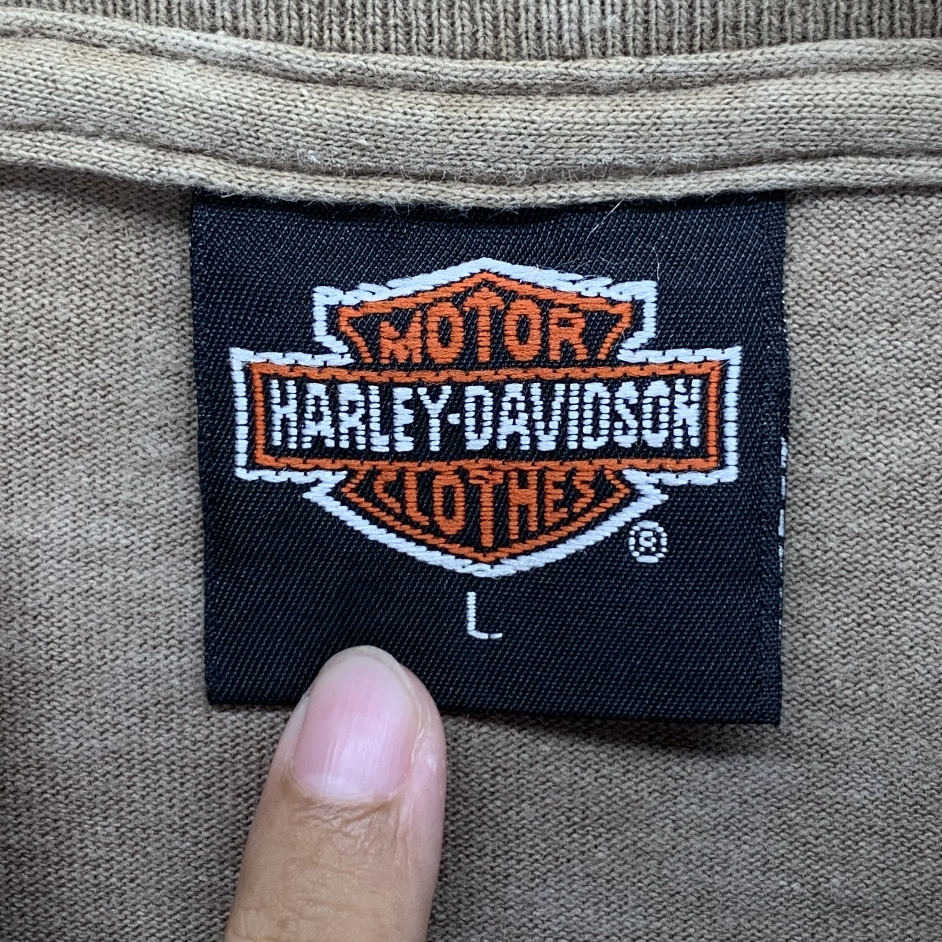 Harley Davidson Vintage Harley Davidson Eagle Big Logo Tee #3090-114 Size US L / EU 52-54 / 3 - 6 Thumbnail