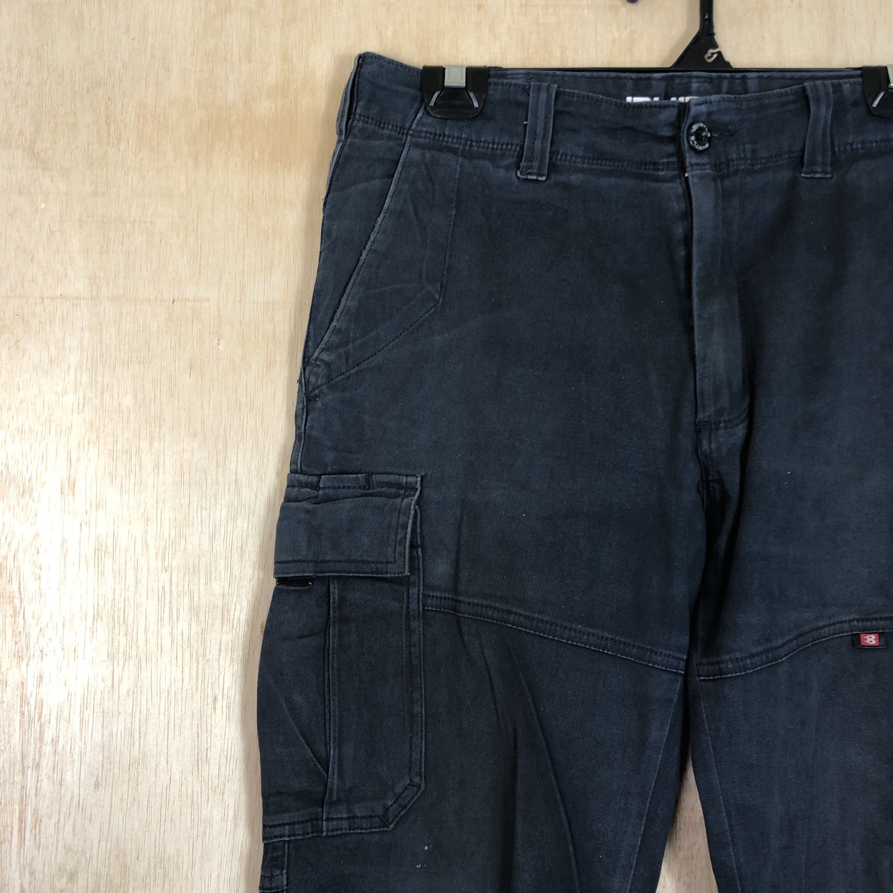 Japanese Brand DLL Burtle WorkWear Blue black multipocket Cargo Pants #c065 Size US 31 - 5 Thumbnail