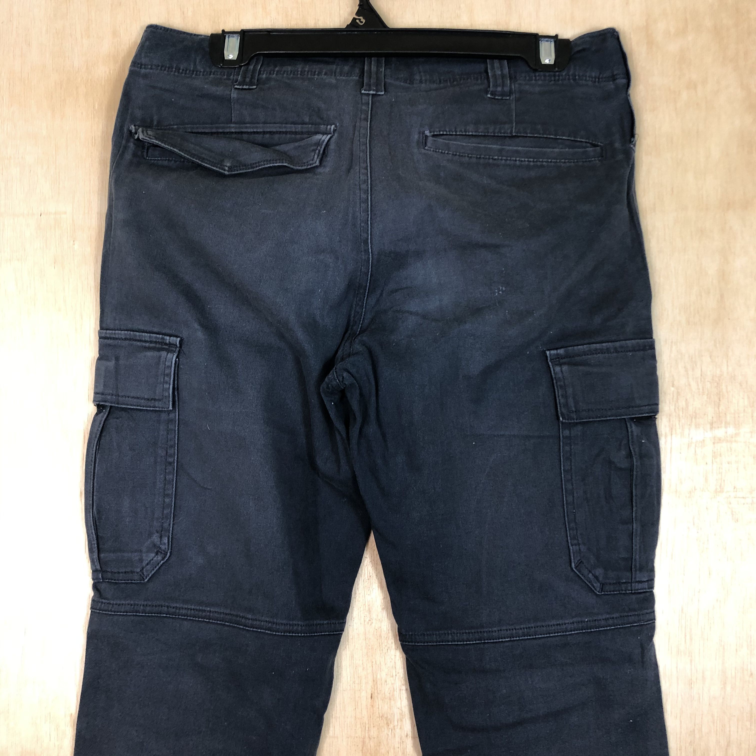 Japanese Brand DLL Burtle WorkWear Blue black multipocket Cargo Pants #c065 Size US 31 - 10 Thumbnail