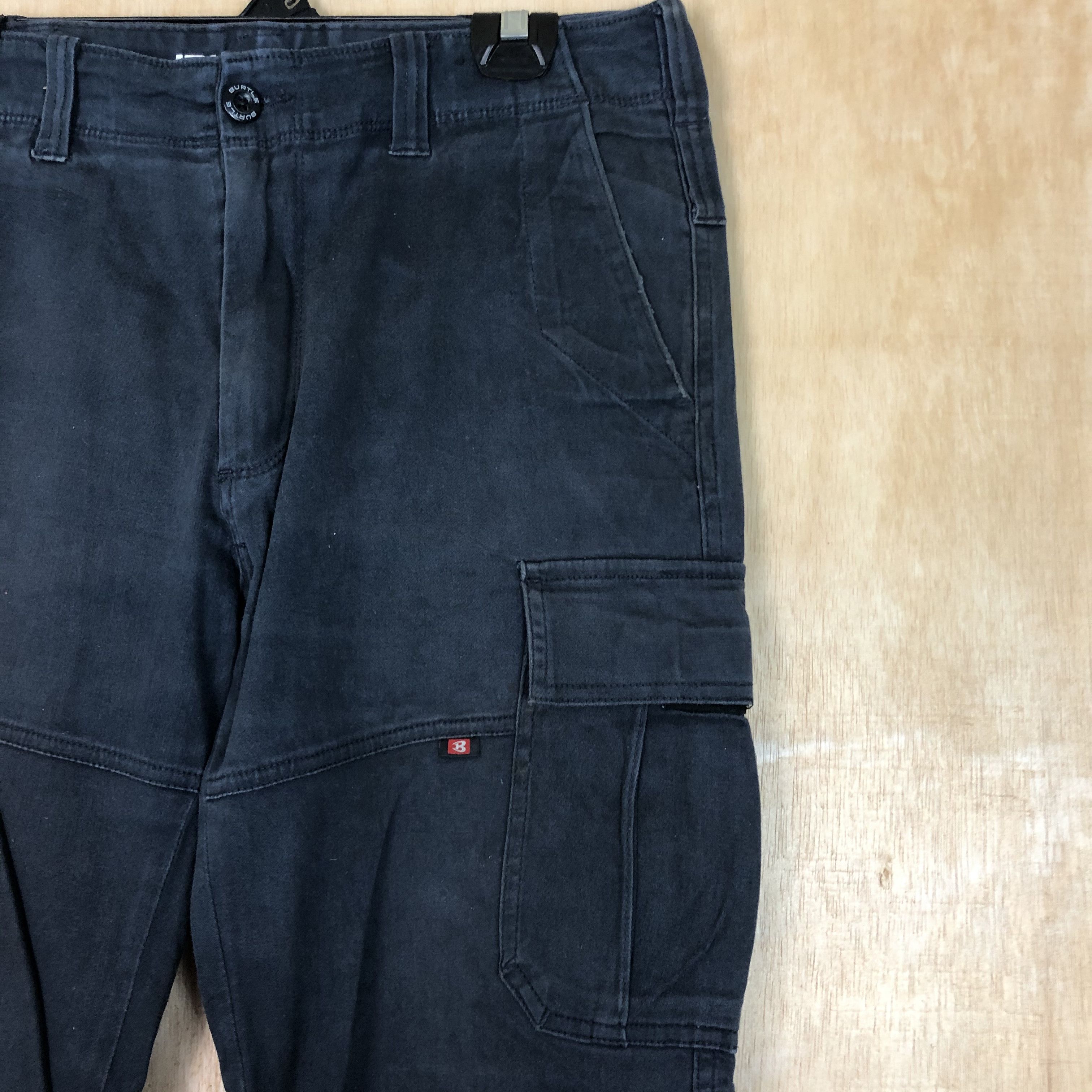 Japanese Brand DLL Burtle WorkWear Blue black multipocket Cargo Pants #c065 Size US 31 - 4 Thumbnail