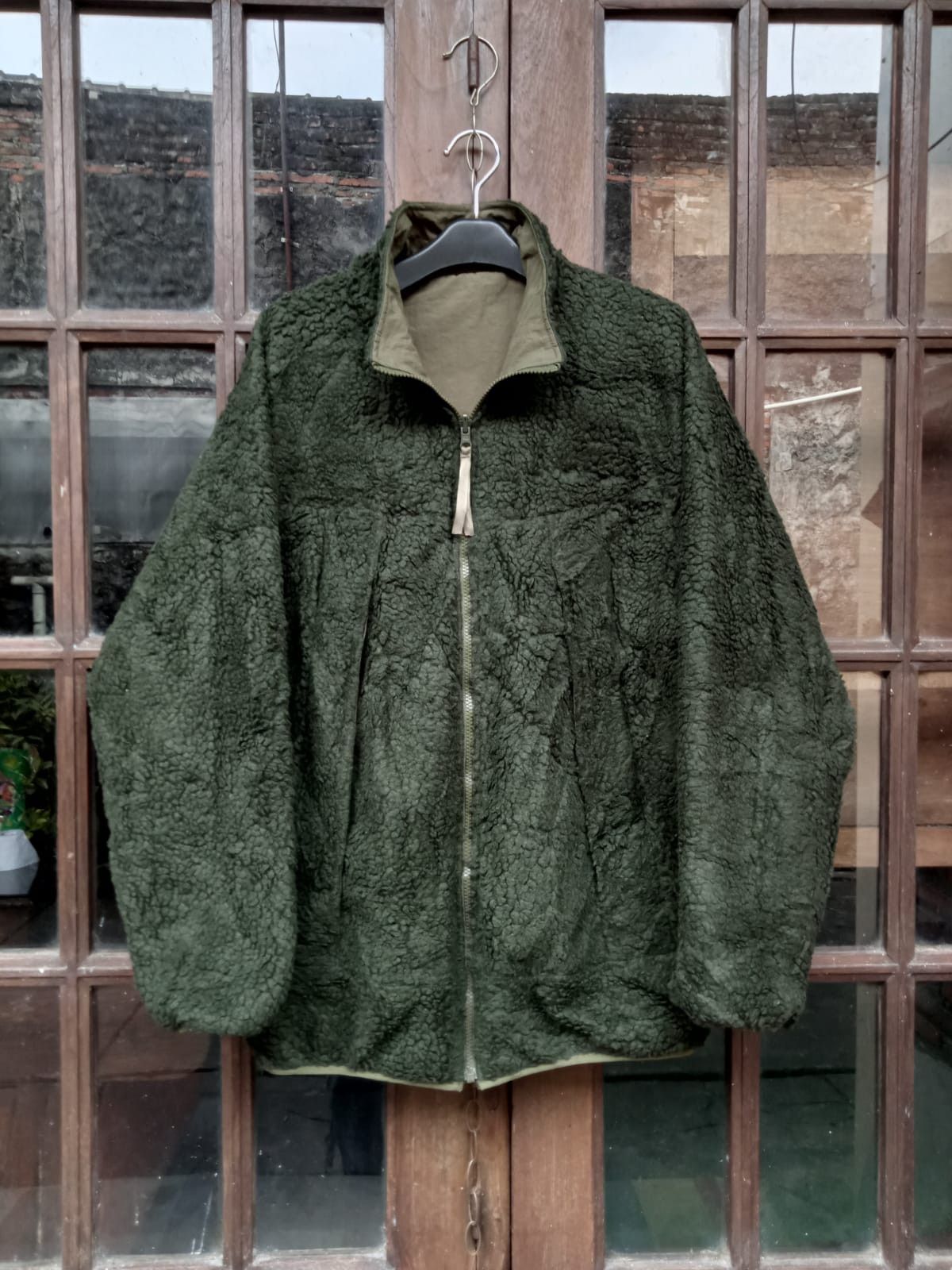 Japanese Brand HOUSTON Boa fleece Reversible Jacket Mens Large