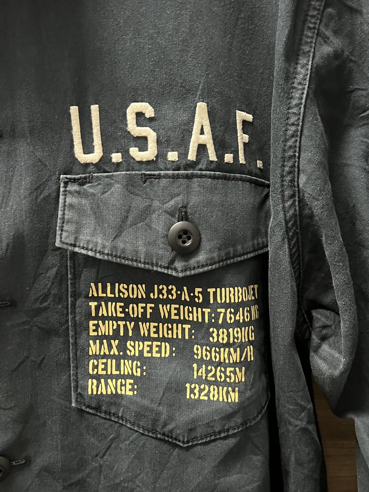 Avirex Avirex usaf blue navy shooting star button up Jacket Size US XXL / EU 58 / 5 - 3 Thumbnail