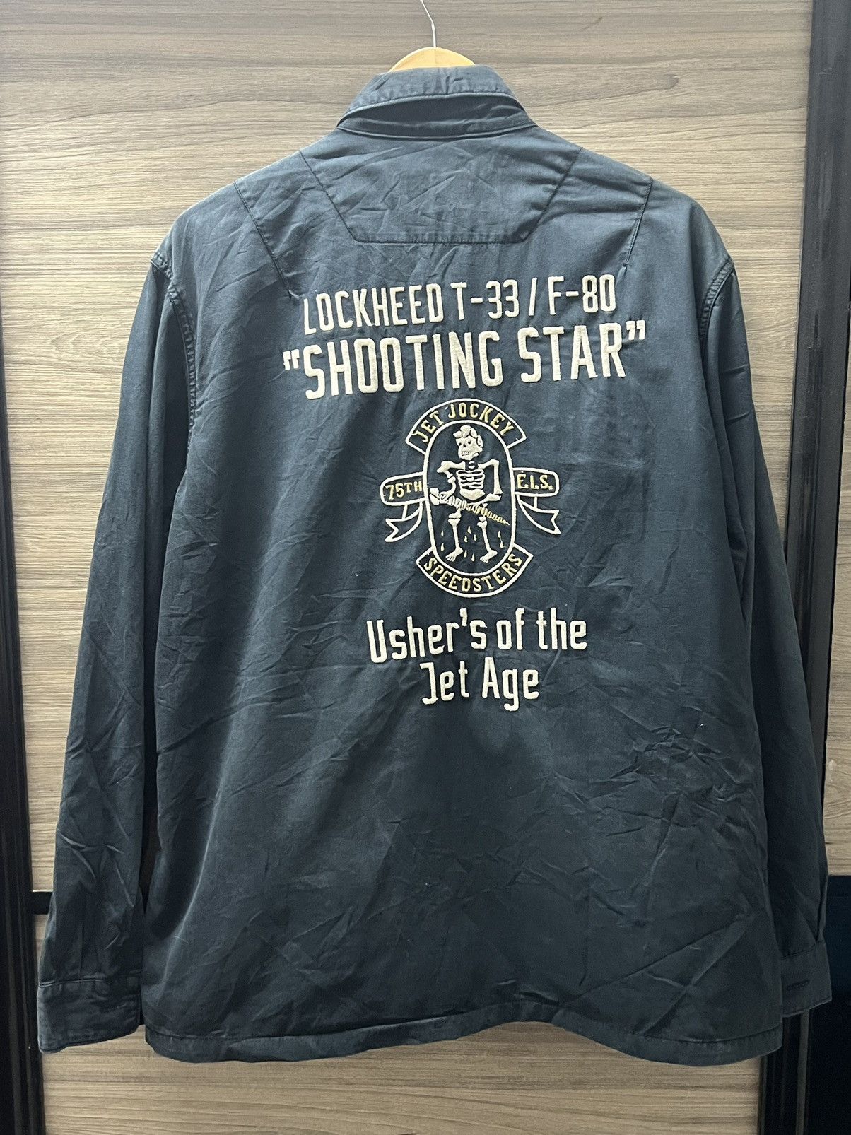Avirex Avirex usaf blue navy shooting star button up Jacket Size US XXL / EU 58 / 5 - 5 Thumbnail