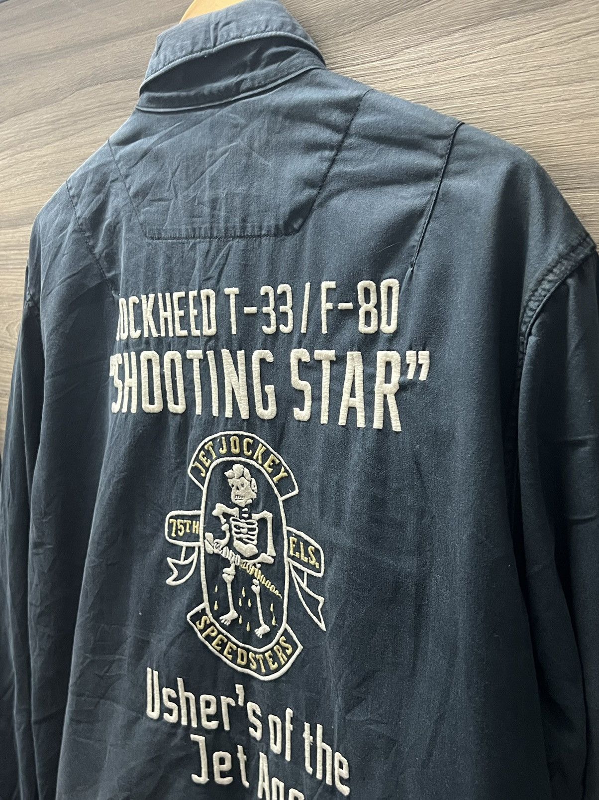 Avirex Avirex usaf blue navy shooting star button up Jacket Size US XXL / EU 58 / 5 - 4 Thumbnail