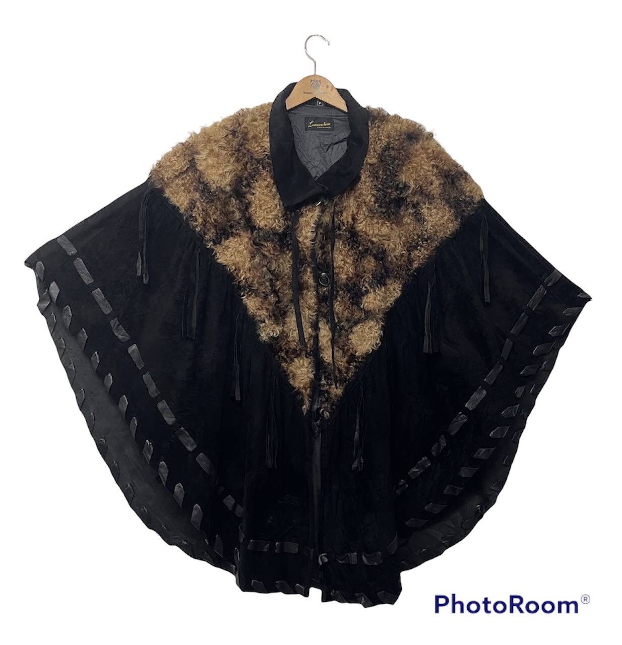 Japanese Brand × Leather Jacket × Mink Fur Coat Vintage Japanese 