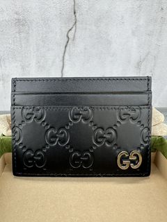 Gucci Signature Card Case, Black, GG Leather