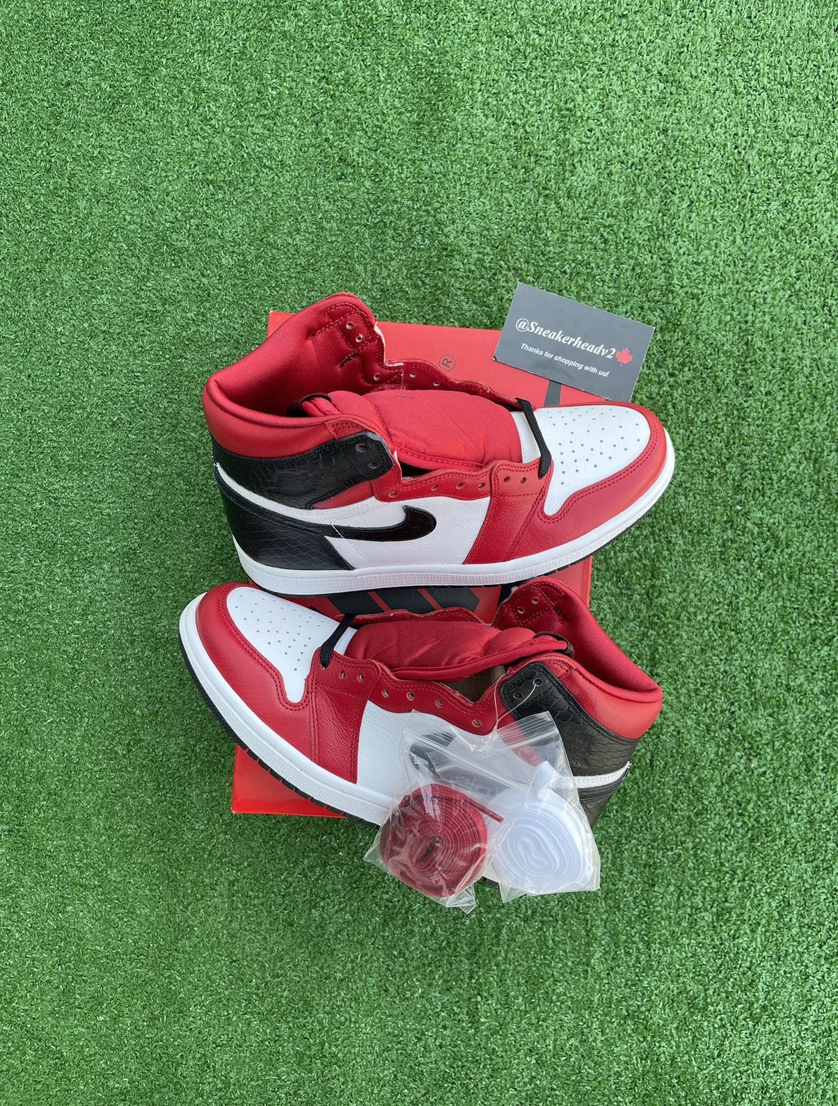 🍄*NEW* Women's Air Jordan 'Satin Snake Chicago' (Sz 7)