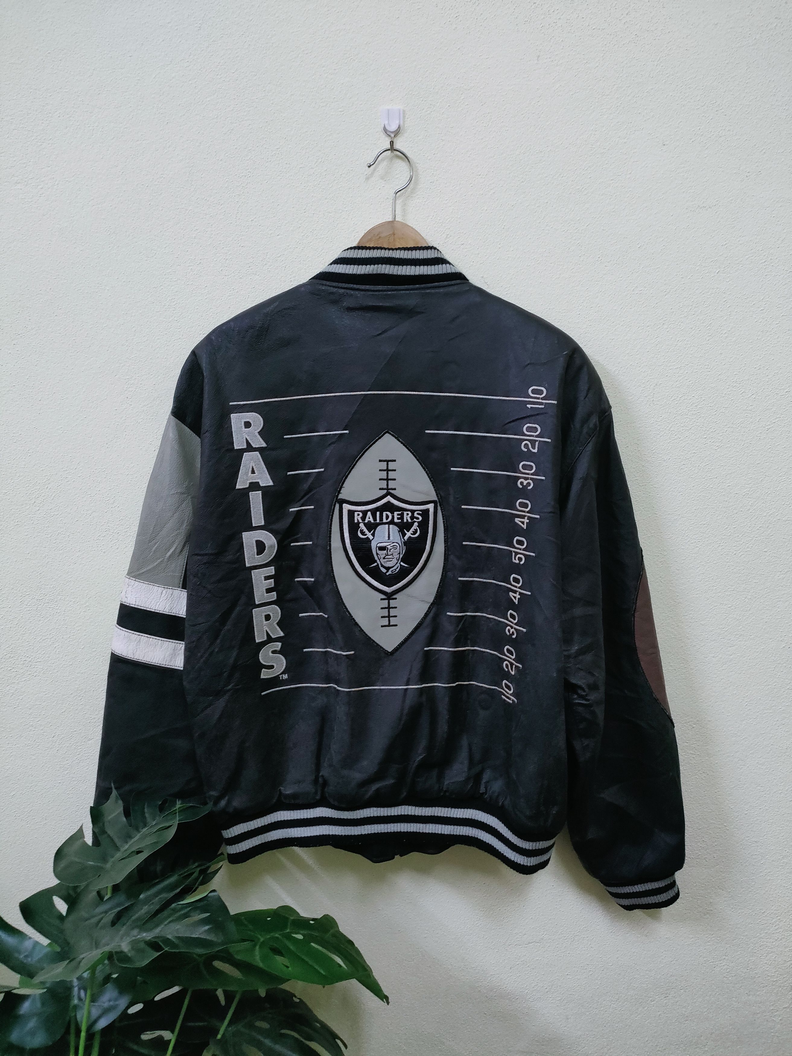 NFL Vintage Raiders NFL Leather Jacket Size US L / EU 52-54 / 3 - 2 Thumbnail