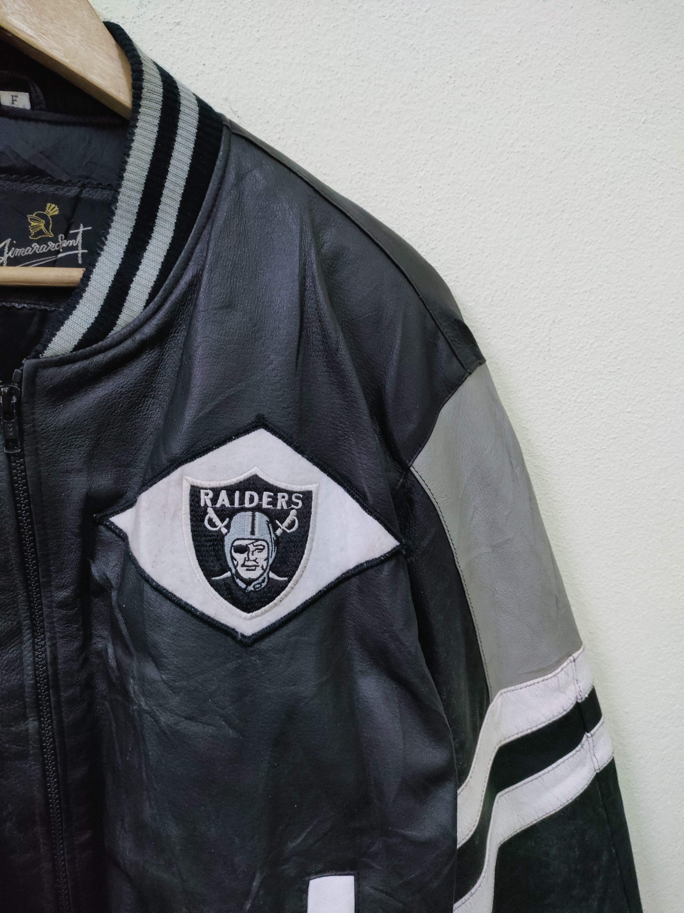 NFL Vintage Raiders NFL Leather Jacket Size US L / EU 52-54 / 3 - 9 Thumbnail